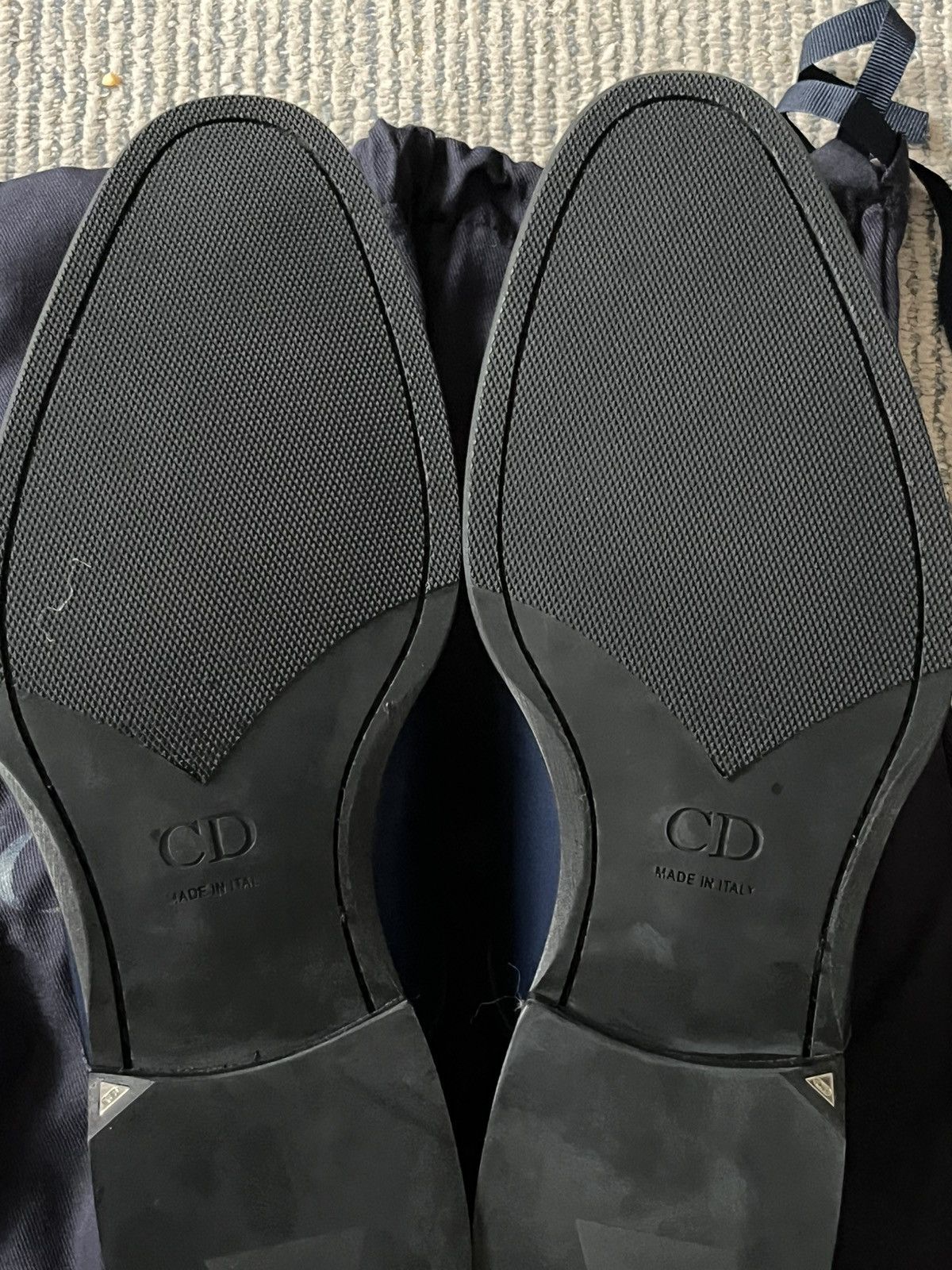 Dior Dark Blue Leather Dress Shoes Size US 7 / EU 40 - 6 Thumbnail