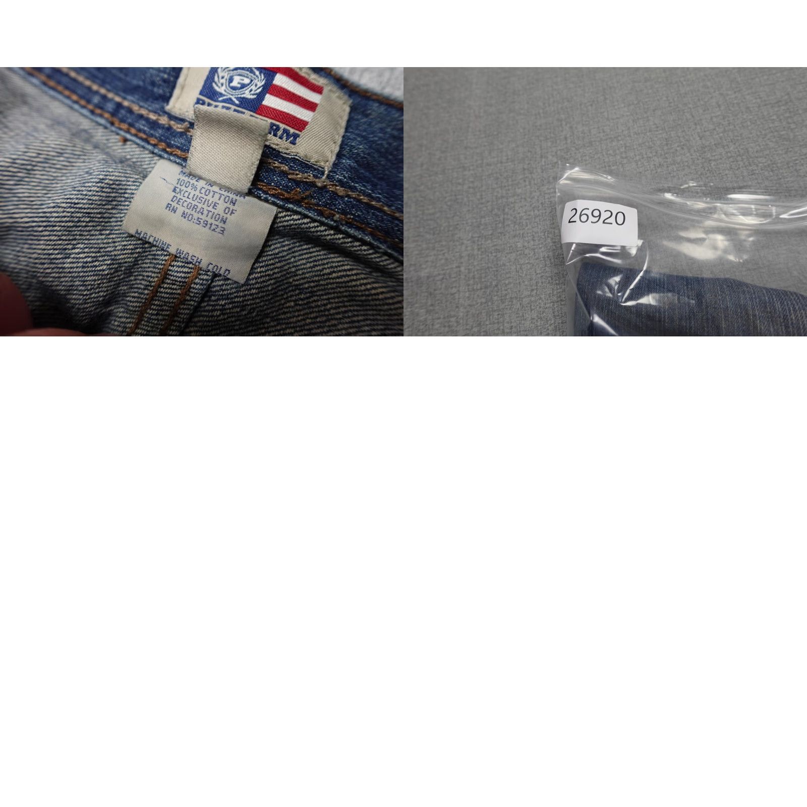 Phat Farm VINTAGE Phat Farm Jeans Mens 36x32 Blue Distressed Embroidered 5-Pocket Logo Denim Stonewash Straight 90s Mens Size US 36 / EU 52 - 9 Thumbnail