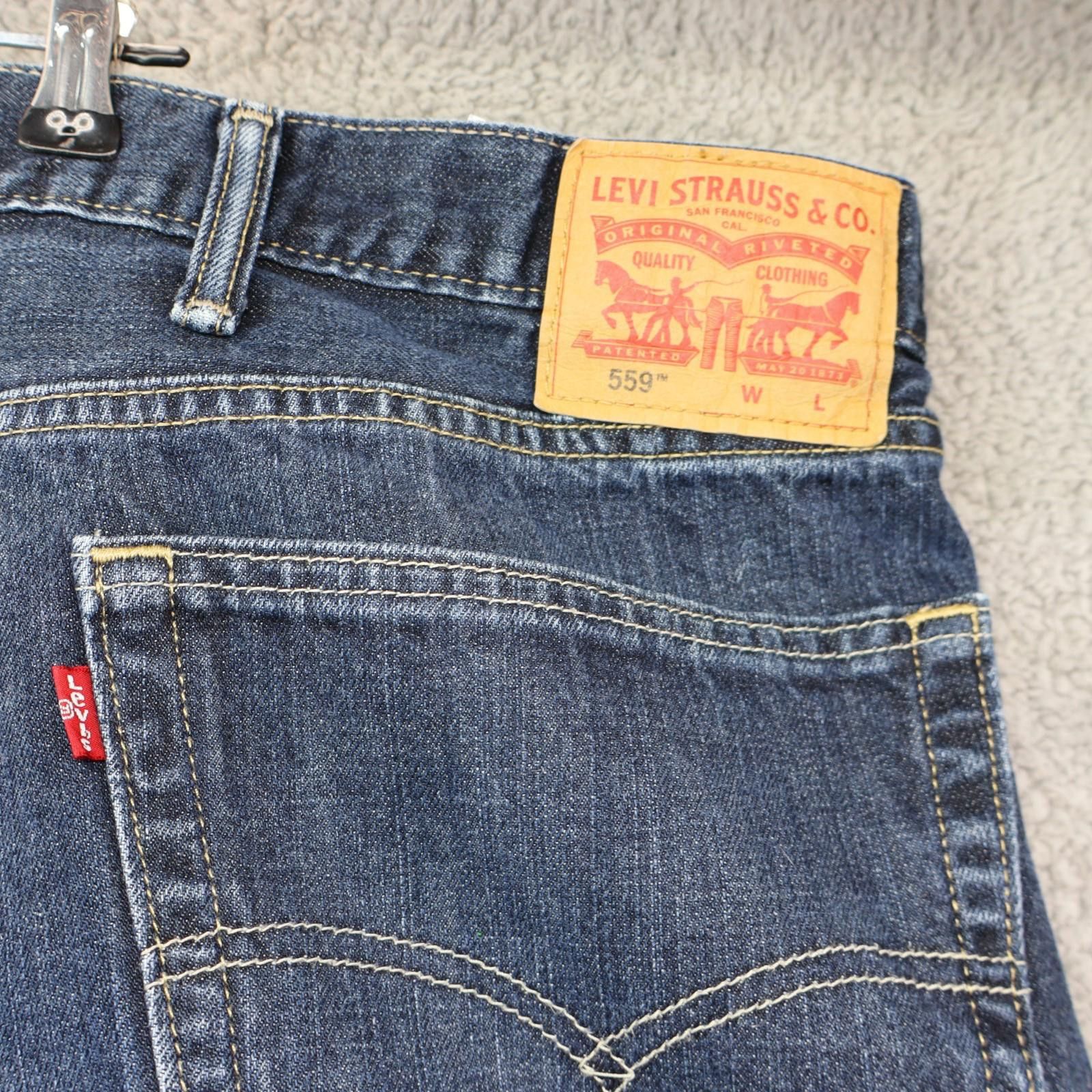 Levi's Levis 559 jeans men 52x32 Classic fit straight blue denim Size US 44 / EU 60 - 3 Thumbnail