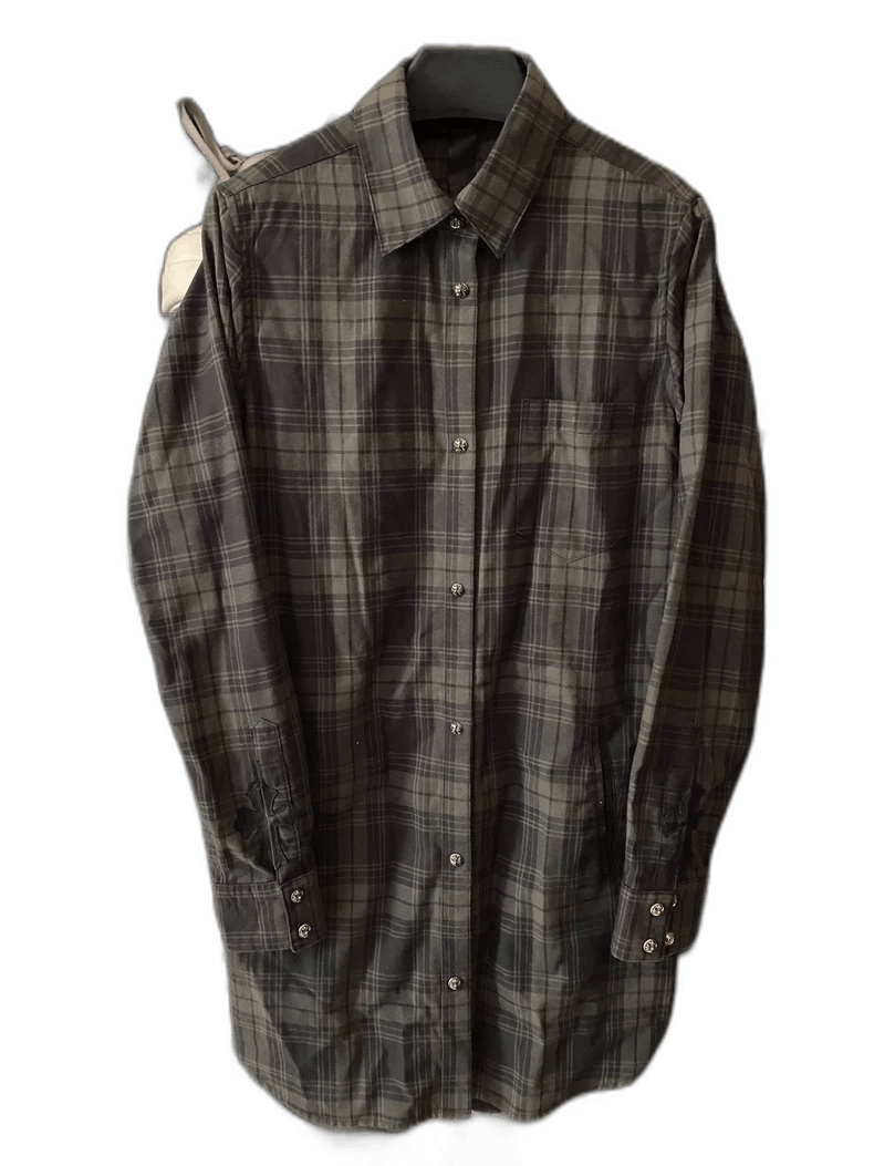 Chrome Hearts Chrome Hearts Plaid Shirt with Silver Buttons Size US S / EU 44-46 / 1 - 1 Thumbnail
