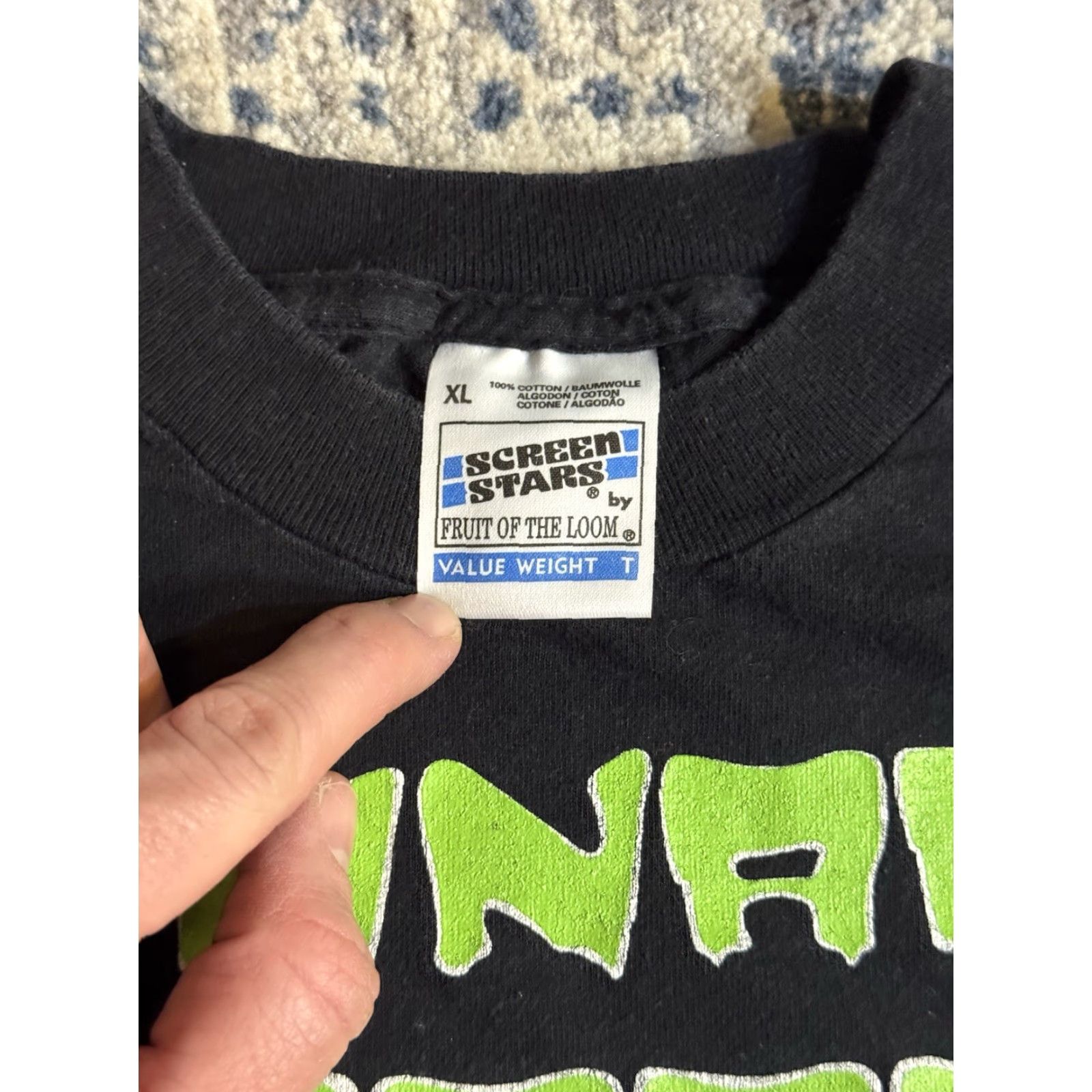 Vintage VINTAGE 1991 Cannabis Castle Holland T Shirt Size XL Amsterdam Sensi Weed Ganja | Screen Stars | Men | T-Shirt | Black | 90s Hippie | Graphic Print Size US XL / EU 56 / 4 - 4 Thumbnail