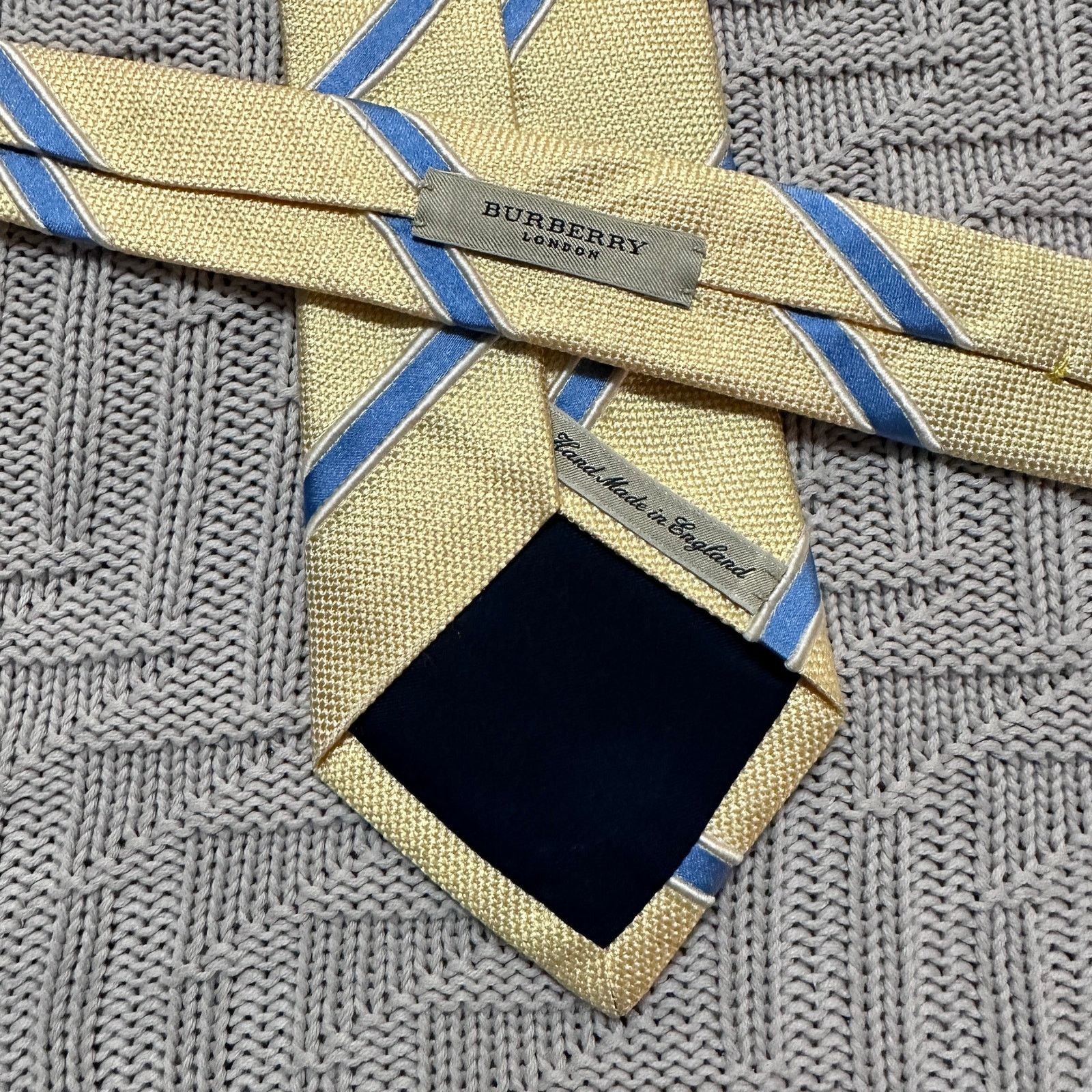 Burberry Burberry yellow and blue striped silk tie Size ONE SIZE - 3 Thumbnail