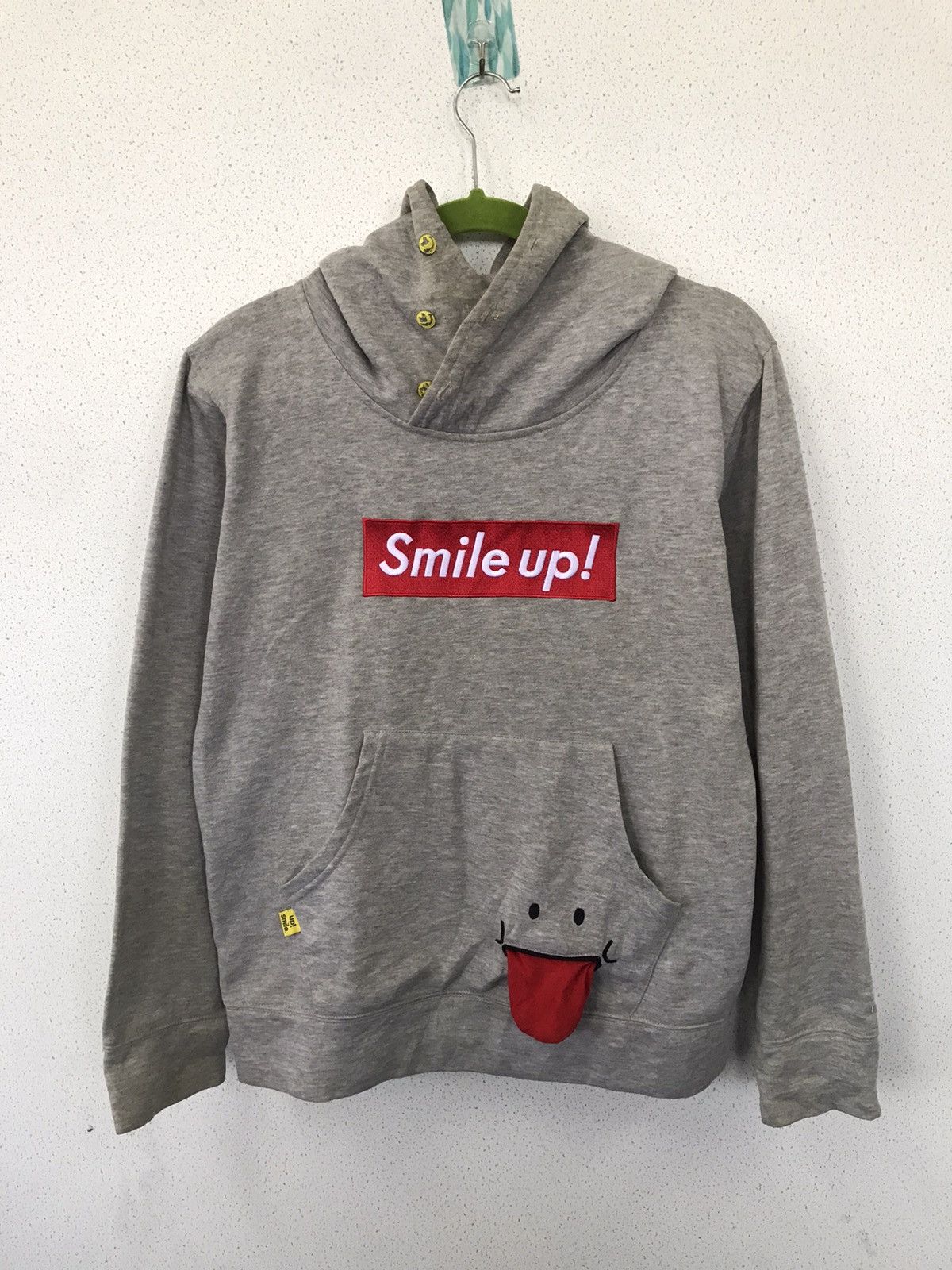 Japanese Brand Up! Smiley Vintage pullover Hoodie Size US M / EU 48-50 / 2 - 2 Thumbnail