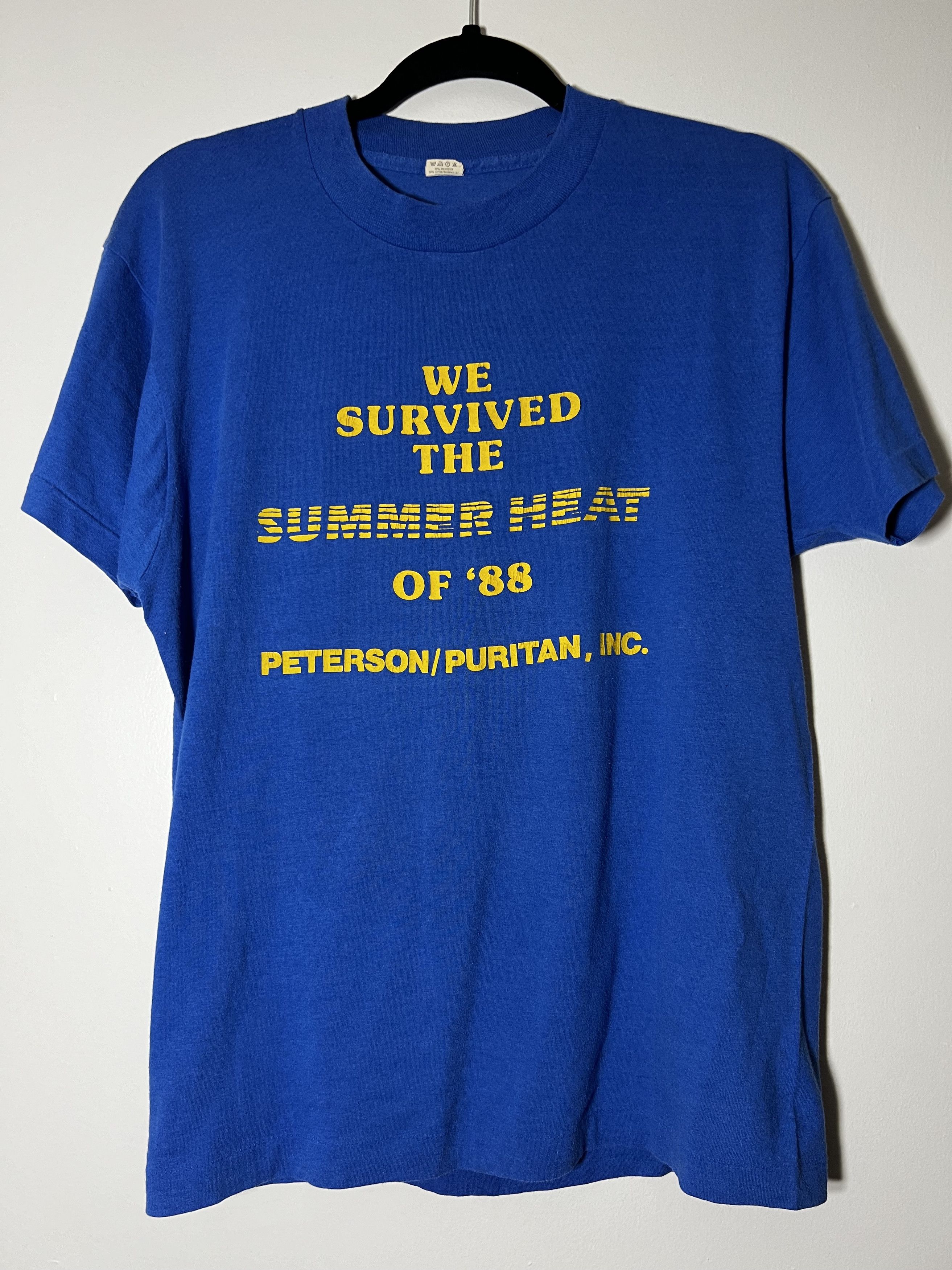 Vintage Vintage 1980's "We Survived the Summer Heat of '88" T-Shirt Size US L / EU 52-54 / 3 - 1 Thumbnail