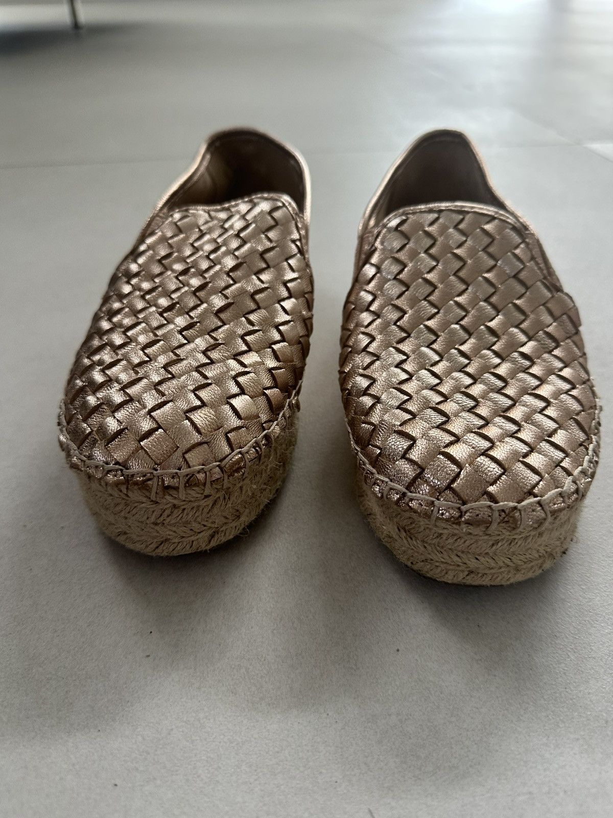 Sam Edelman SAM EDELMAN ROSE GOLD LEATHER CATHERINE ESPADRILLES SZ 7 Size US 7 / IT 37 - 6 Thumbnail