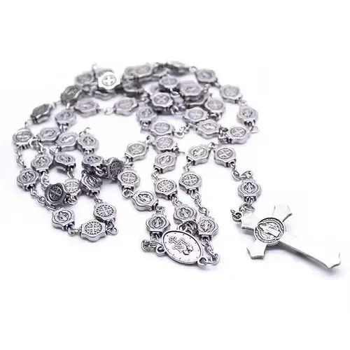 Other Saint Benedict Rosary Necklace Chain Catholic Church Jesus Size ONE SIZE - 4 Thumbnail
