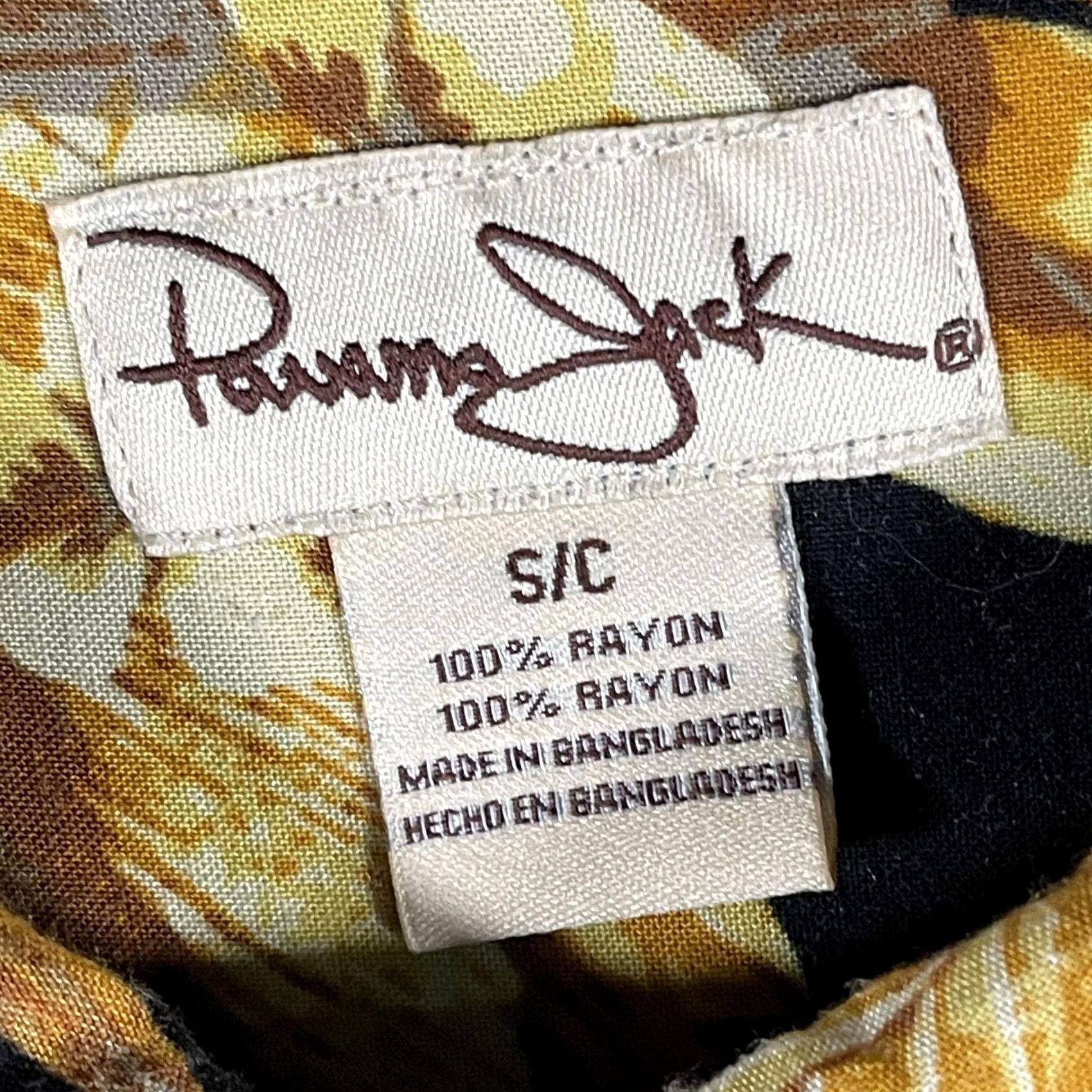 Panama Jack Panama Jack Shirt Mens Small Black Camp Hawaiian Aloha Parrot Tiki Button Front Size US S / EU 44-46 / 1 - 4 Thumbnail
