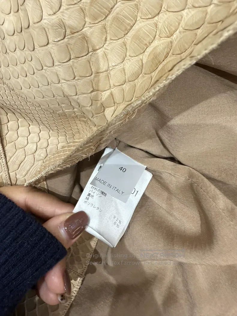 Brunello Cucinelli Brunello Cucinelli Women's Vest Beige Snake Skin Fabric Size XS / US 0-2 / IT 36-38 - 2 Thumbnail