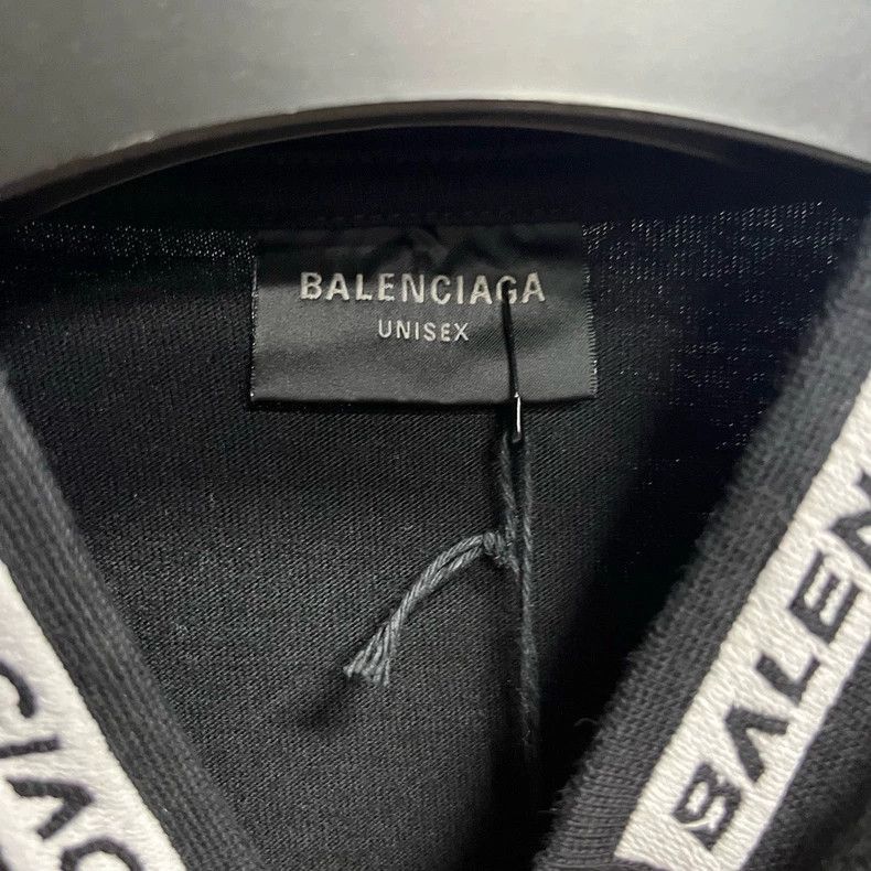 Balenciaga Balenciaga Black Logo Letter Printed Casual Short Sleeve-25 Size US M / EU 48-50 / 2 - 2 Thumbnail