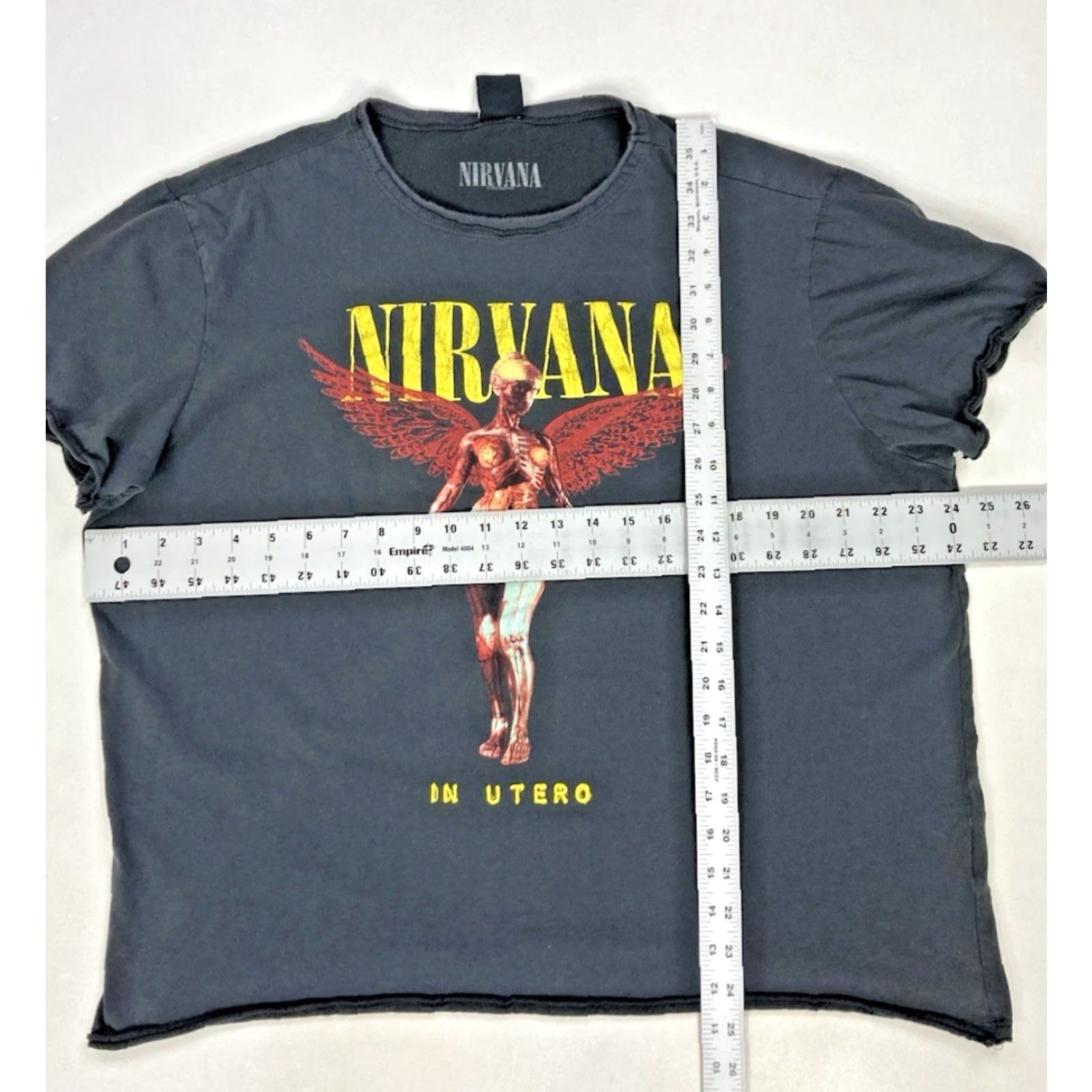 Vintage Amplified Nirvana In Utero Graphic T-shirt Women XXL Charcoal Gray Music Size XXL / US 16-18 / IT 52-54 - 6 Thumbnail