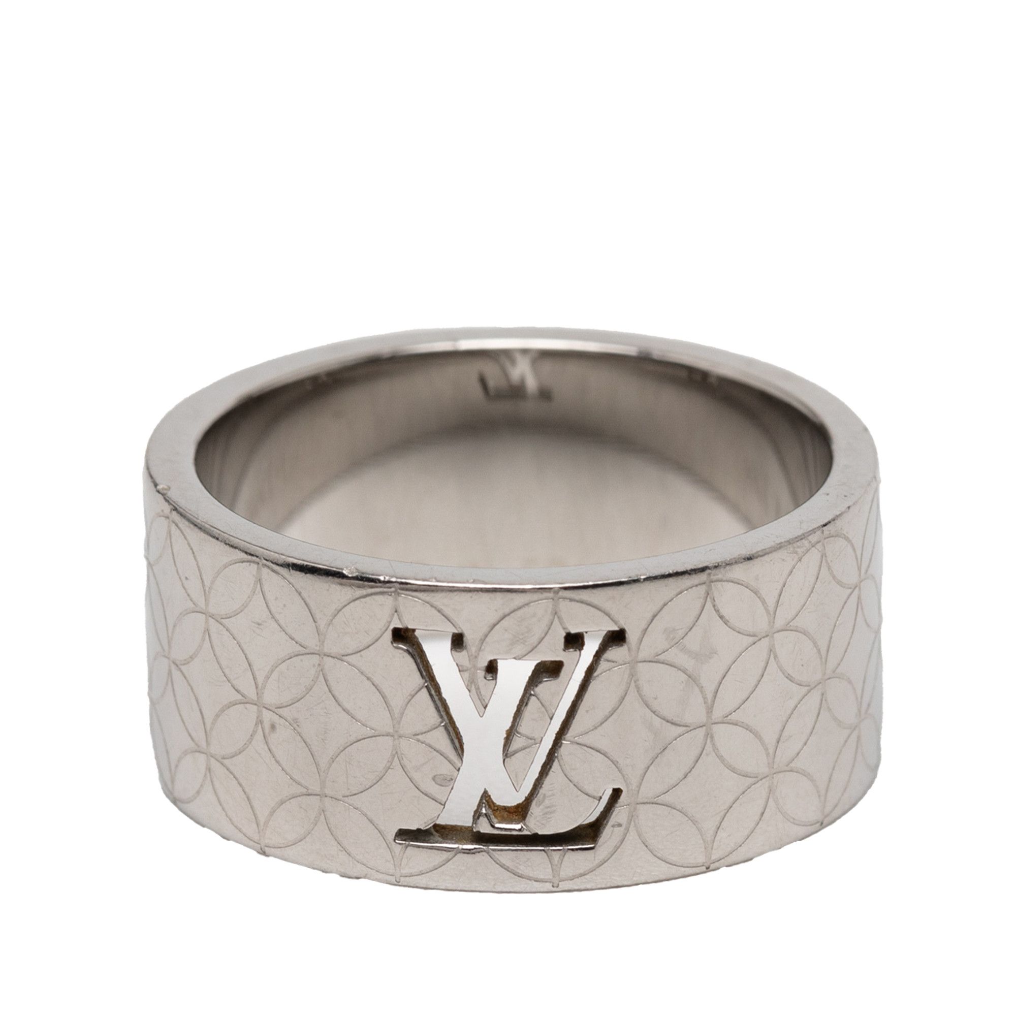Louis Vuitton Louis Vuitton Stainless Steel LV Champs Elysees Ring L Size ONE SIZE - 1 Thumbnail