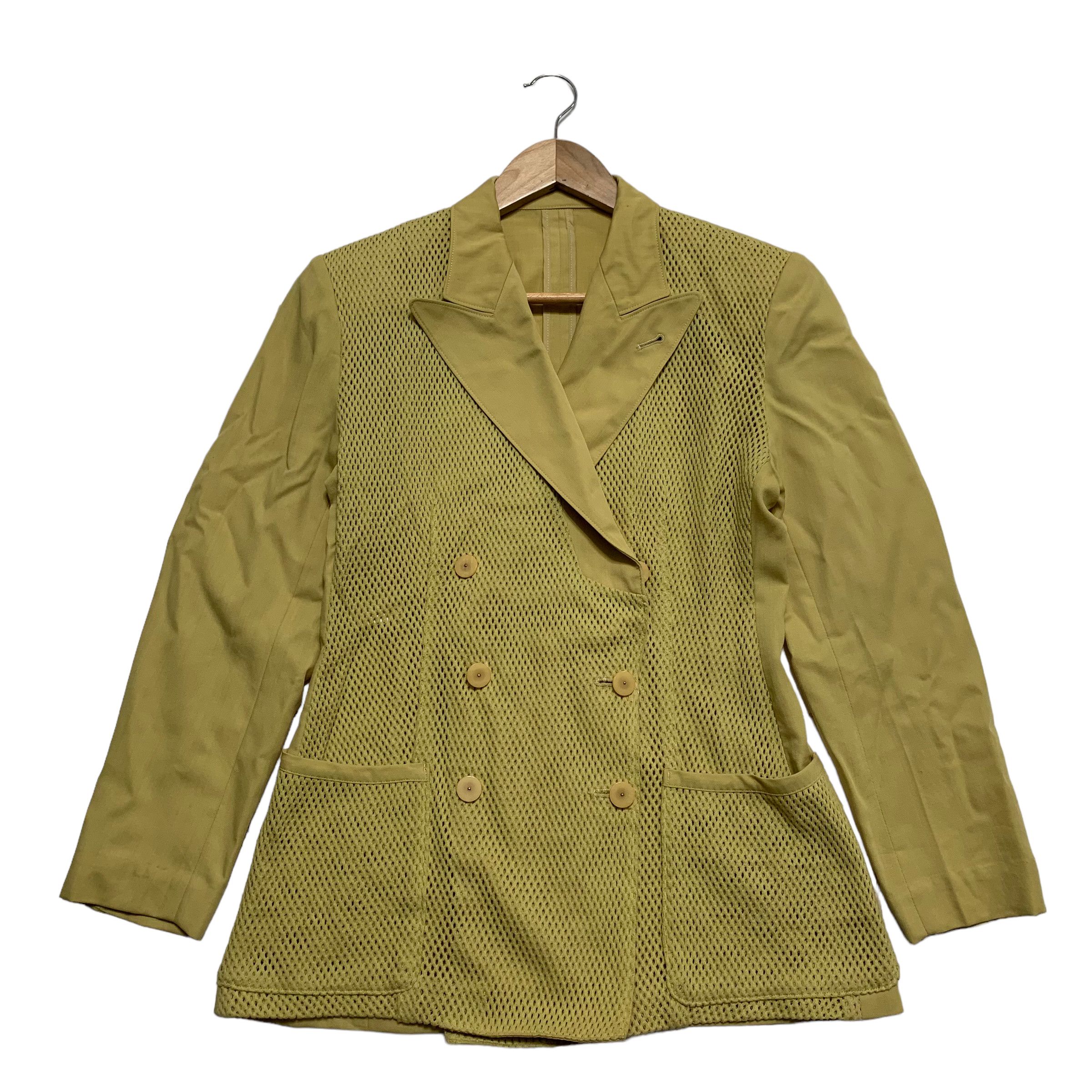 image of Jean Paul Gaultier Junior Gaultier Double Breast Jacket in Yellow, Women's (Size Medium)