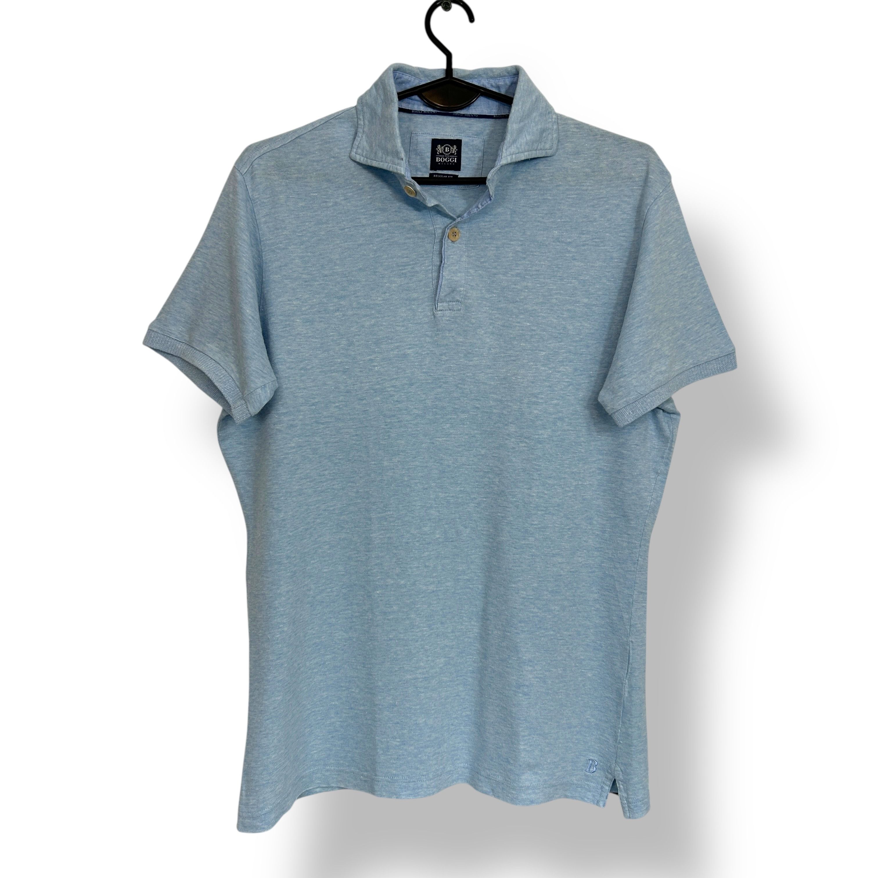 Boggi Boggi Milano Regular Light Blue Short Sleeve Polo Shirt M Size US M / EU 48-50 / 2 - 1 Thumbnail