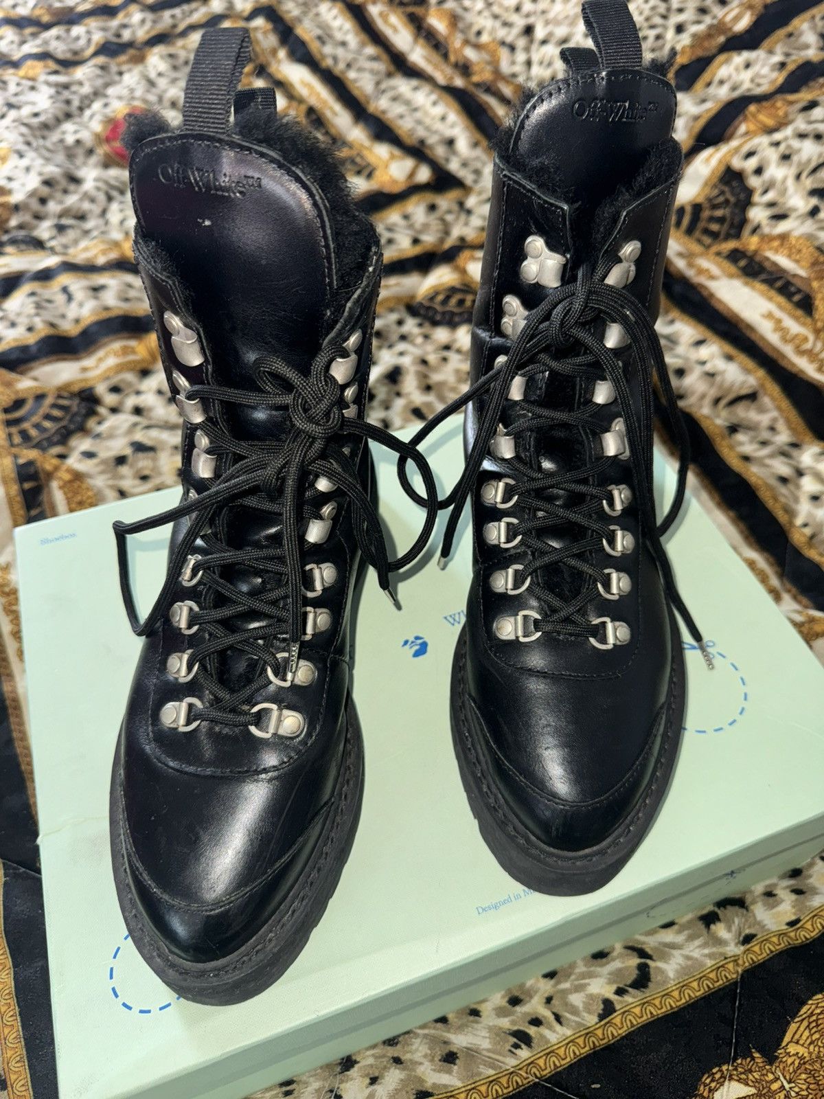 Off-White Off-White Woman’s Black Hiking Boots Size 39 EU / 8.5 US Size US 8.5 / IT 38.5 - 2 Thumbnail