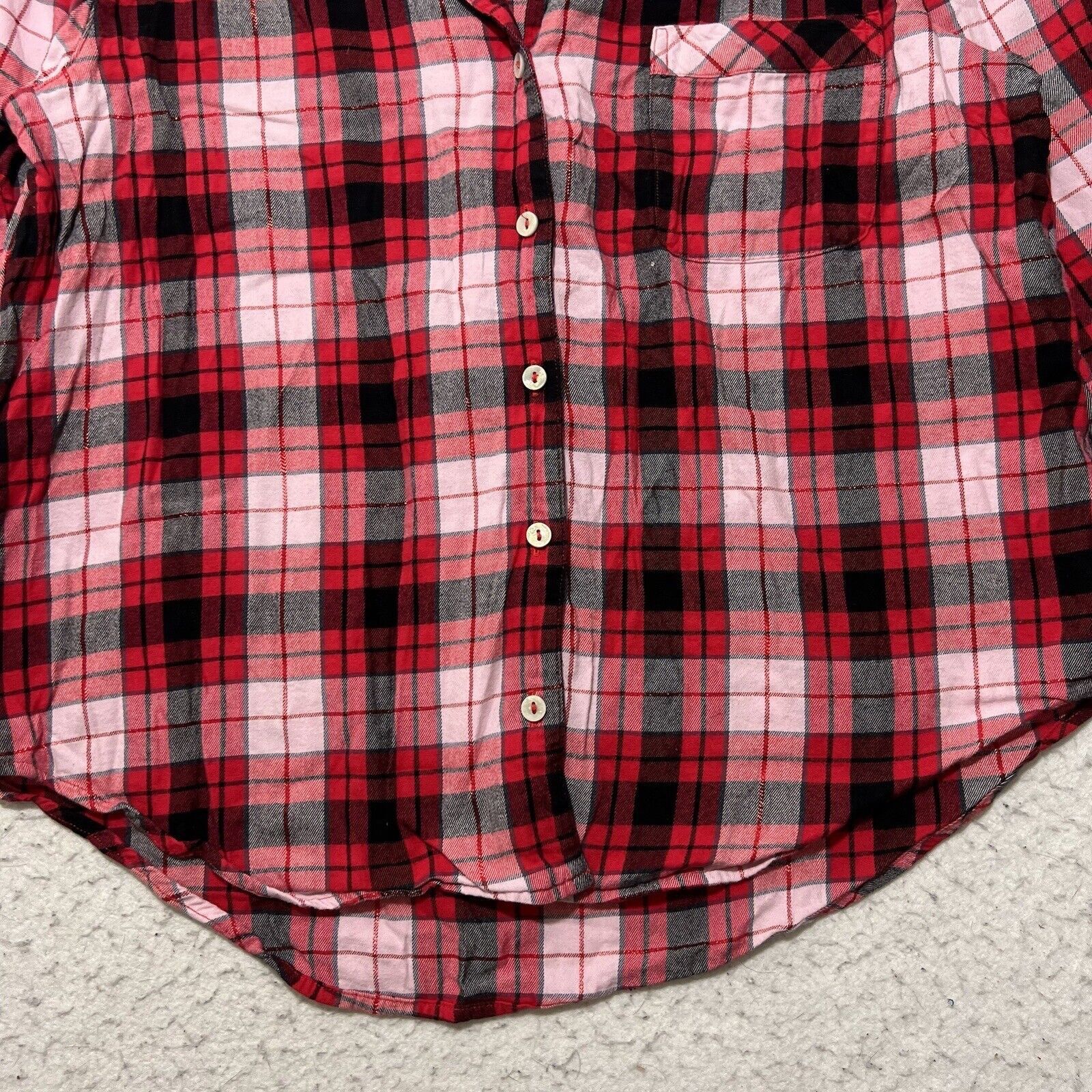 Victoria's Secret Victoria's Secret Medium Red Plaid Button Up Sleepwear Shirt Size M / US 6-8 / IT 42-44 - 5 Thumbnail