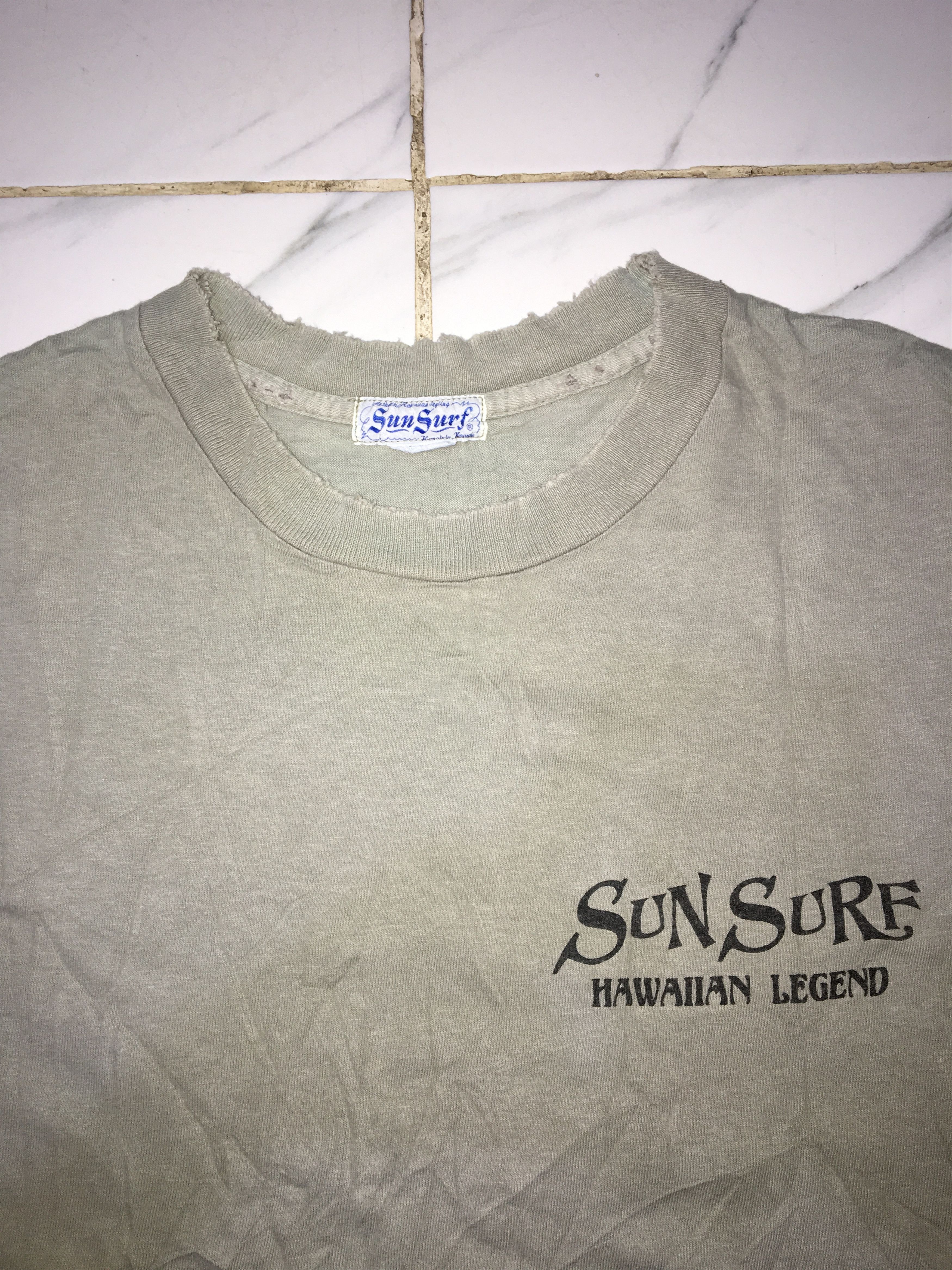 Sun Surf Vintage Sun Surf x Kara Shishi Botan Distressed Tee Shirt Size US L / EU 52-54 / 3 - 5 Thumbnail