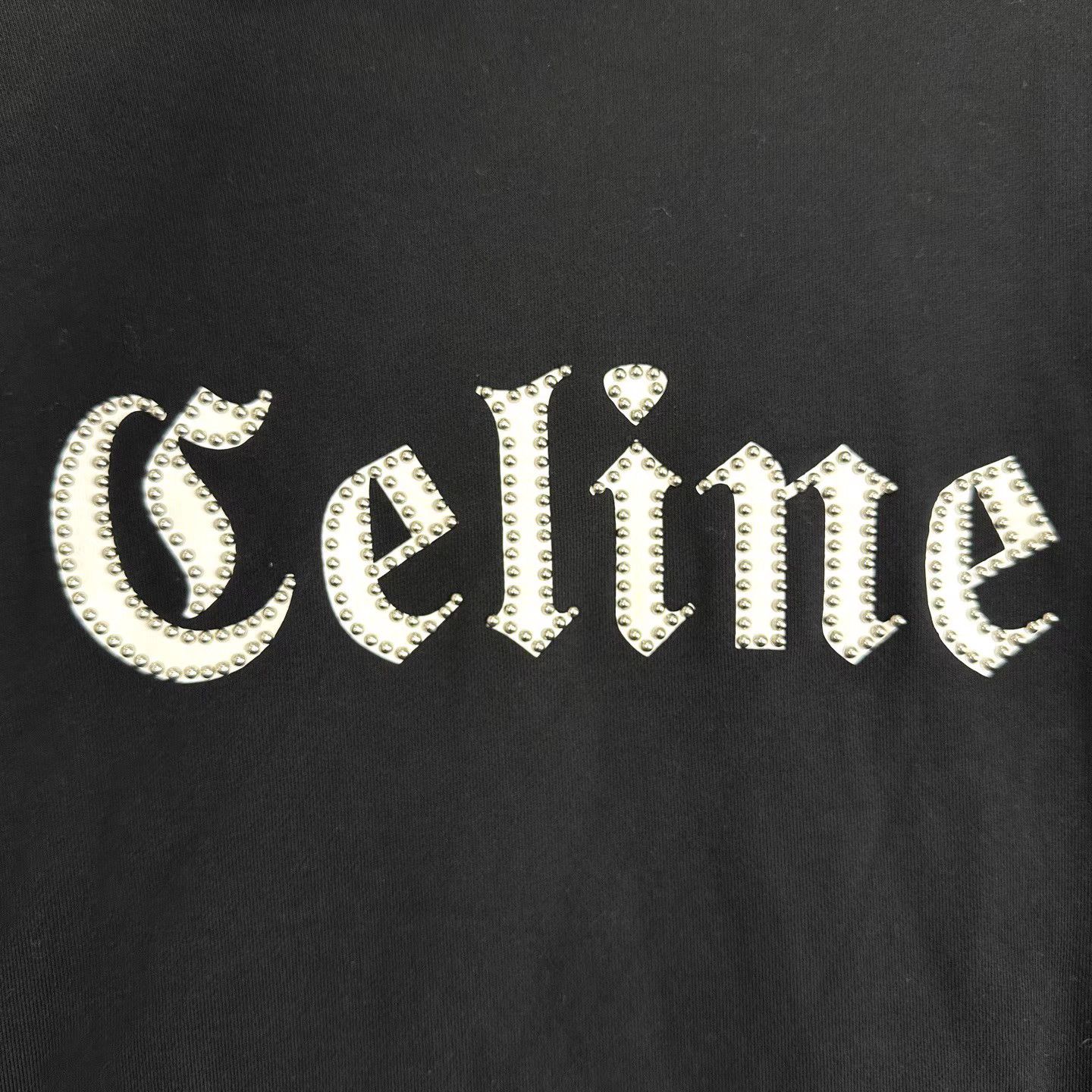 Celine Celine SS22 Cosmic Cruiser Black Fleece Studded Hoodie K12 Size XL / US 12-14 / IT 48-50 - 5 Thumbnail