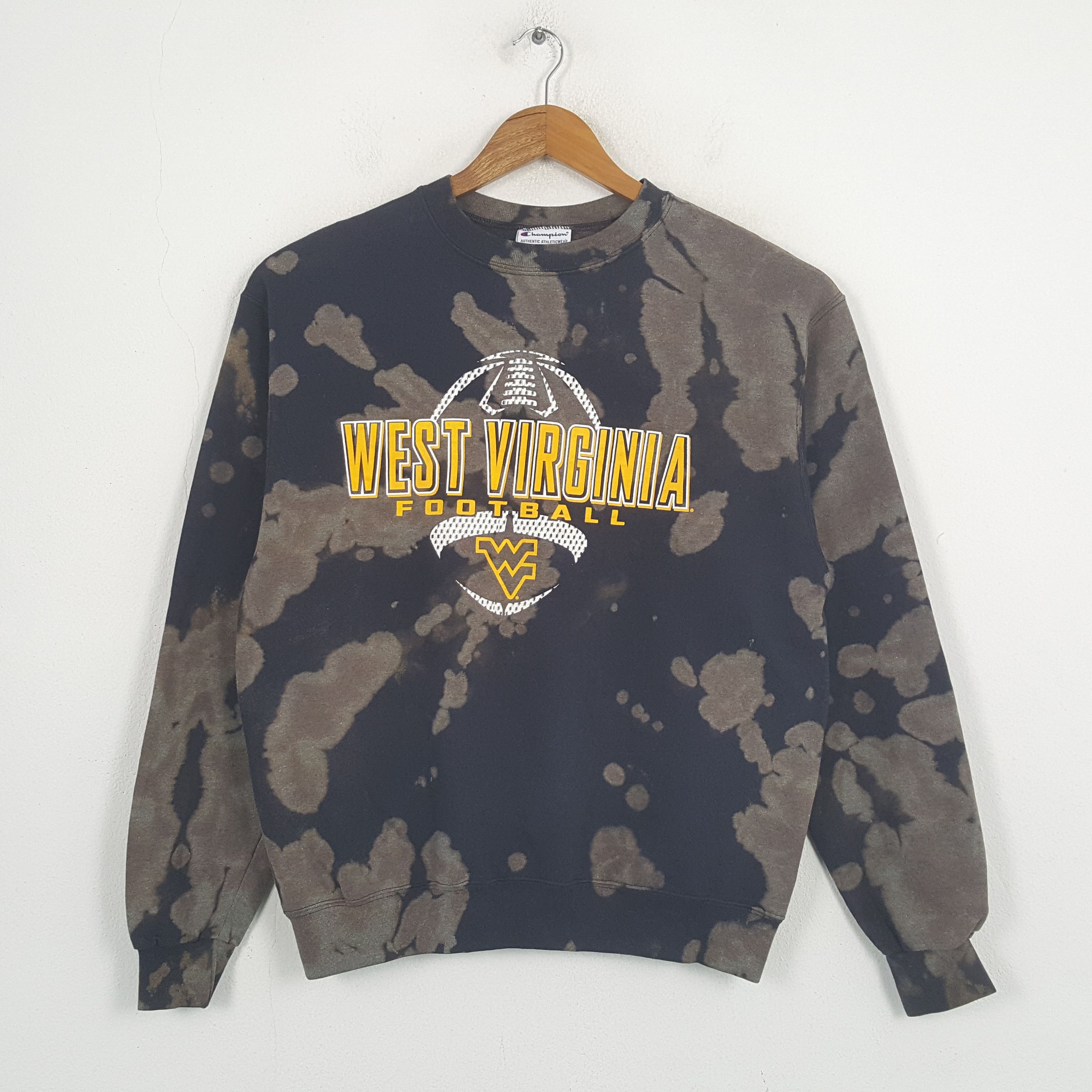 Champion × Vintage Vintage WEST VIRGINIA FOOTBALL Distressed Sweatshirt C283N28 Size US L / EU 52-54 / 3 - 1 Thumbnail