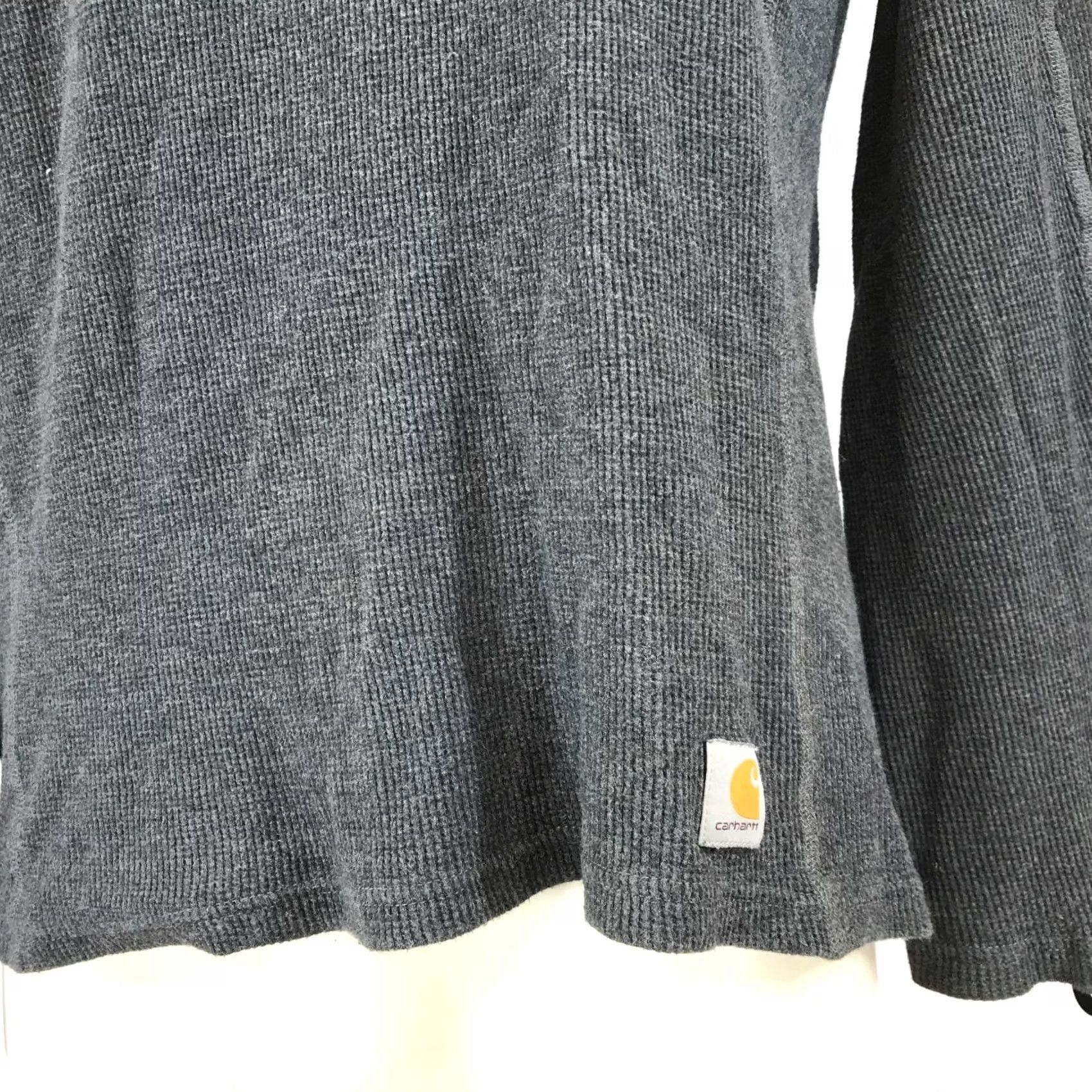 Carhartt Carhartt Mens Medium Gray Crew Neck Ribbed 100% Cotton Long Sleeve Shirt Size US M / EU 48-50 / 2 - 2 Thumbnail