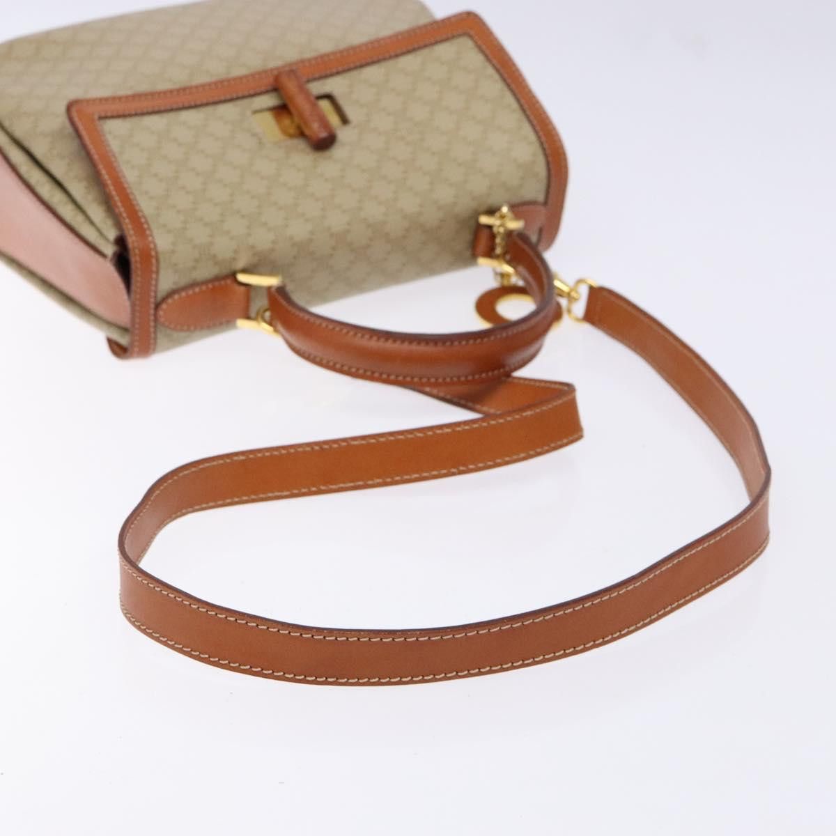 Celine CELINE Macadam Canvas Hand Bag Pvc Beige Gold Size ONE SIZE - 9 Thumbnail