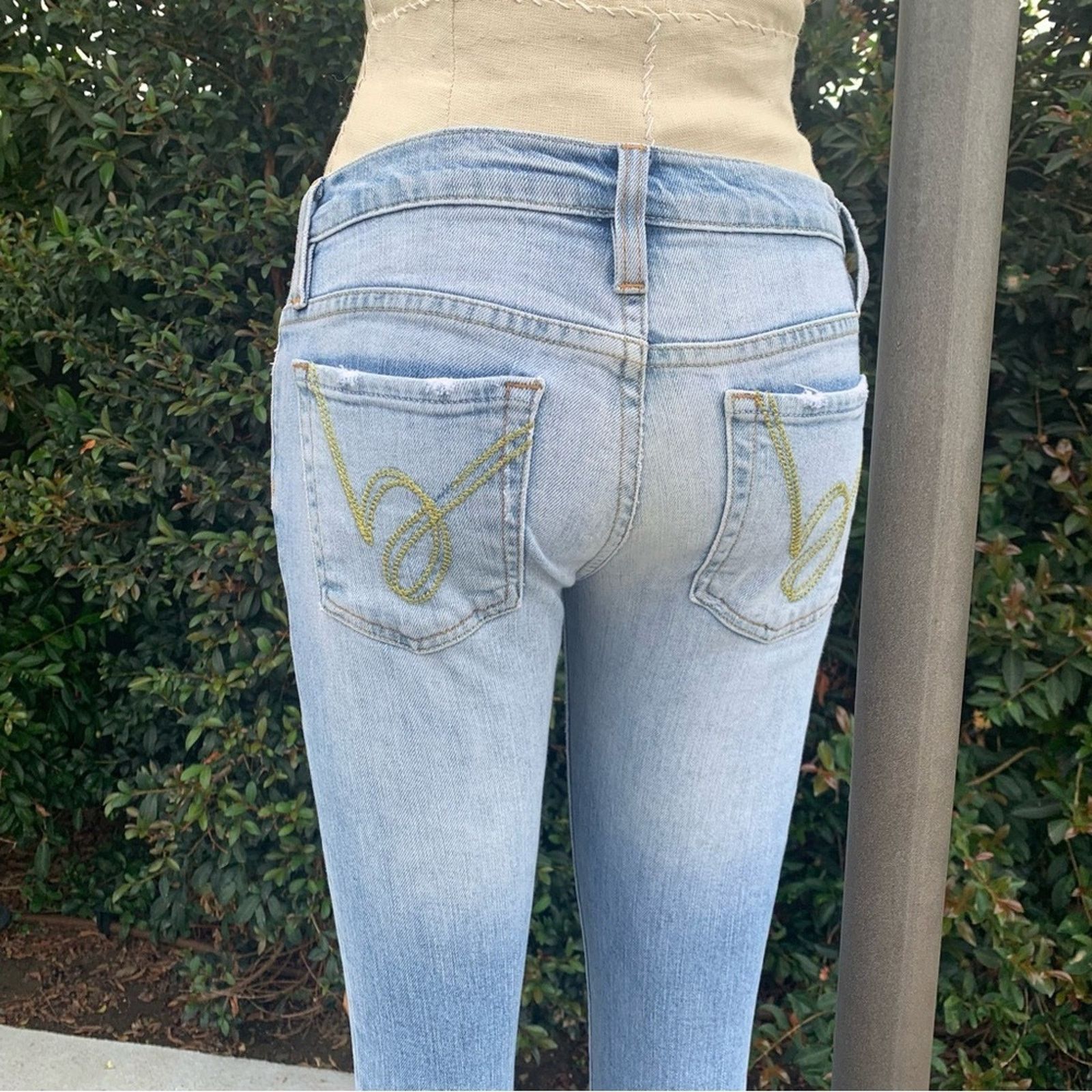 Bebe Vintage 2000s Bebe Low Rise Bootcut Blue Jeans Y2K Size 26" / US 2 / IT 38 - 3 Thumbnail