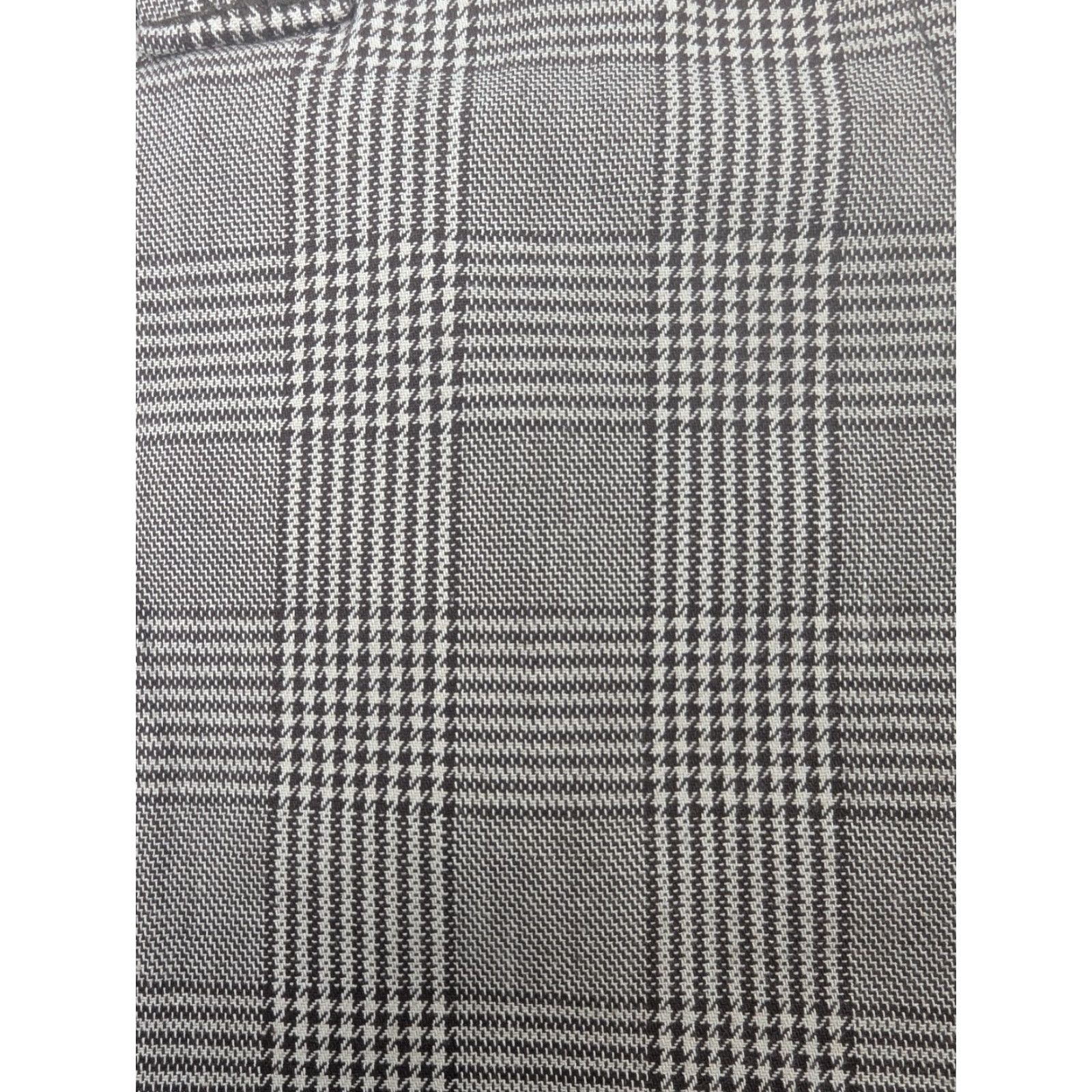 Dickies Dickies Womens Wide Leg Pants Size 8R Houndstooth Casual Slacks Full Length Color Brown Size 30" / US 8 / IT 44 - 2 Thumbnail