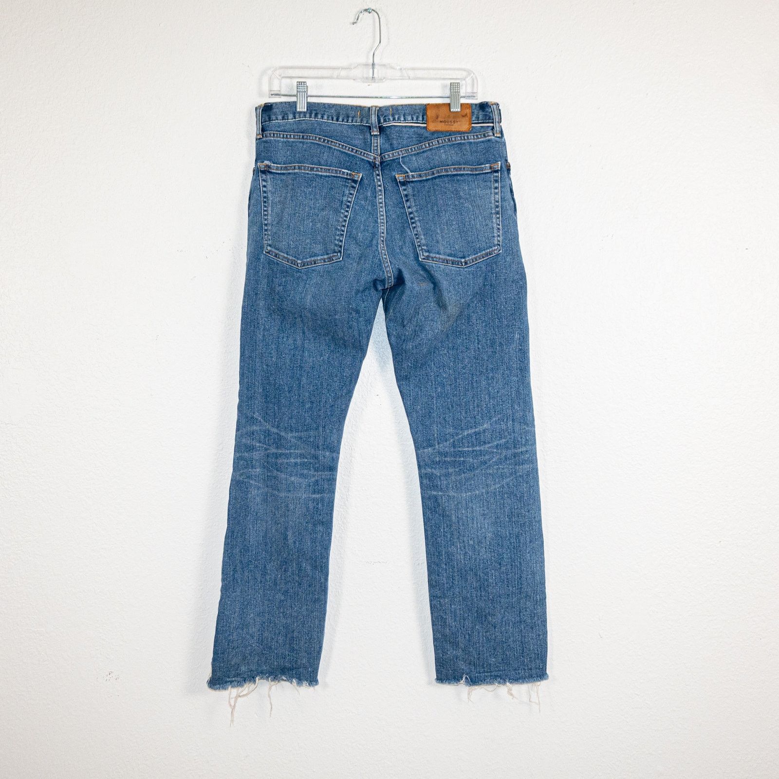 MOUSSY MOUSSY Vintage Harris Straight Denim Jeans fray Step Hem Size 31" - 8 Thumbnail