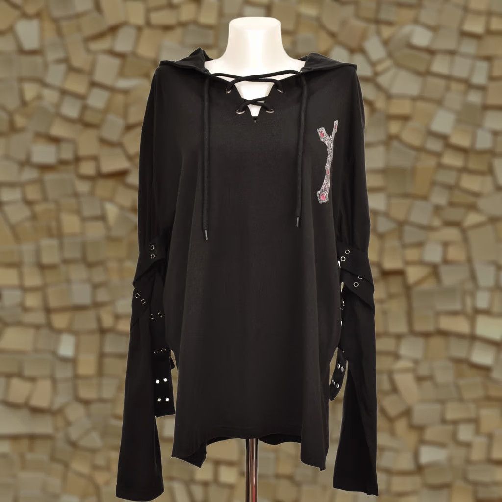 Annex Gothicana by EMP Anne Stokes Gothic Cross Hoodie Hoody, 2XL, Black, Women, Hoodie, Pullover, Size 2XL, 100% Cotton, 90s Gothic Event Size XXL / US 16-18 / IT 52-54 - 1 Thumbnail