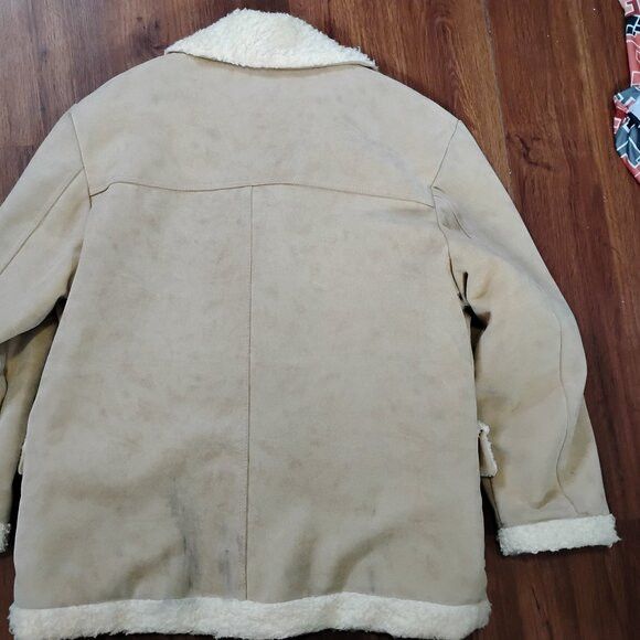 Other Vintage Wiman Western Shearling Suede Leather Coat Jacket Size US L / EU 52-54 / 3 - 9 Thumbnail