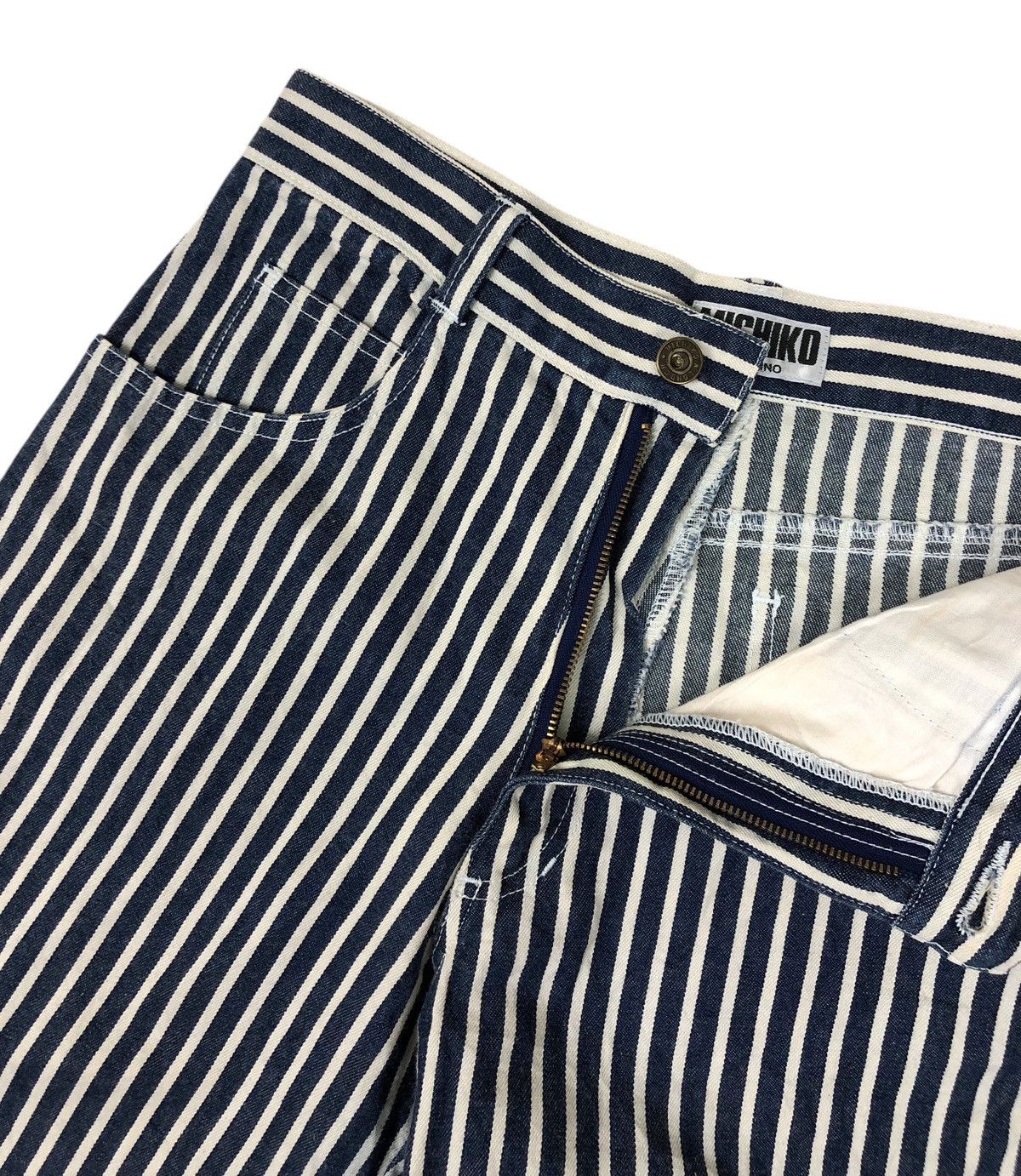Japanese Brand × Michiko Koshino London Michiko Koshino Stripe Casual Style Pants Size US 29 - 7 Thumbnail
