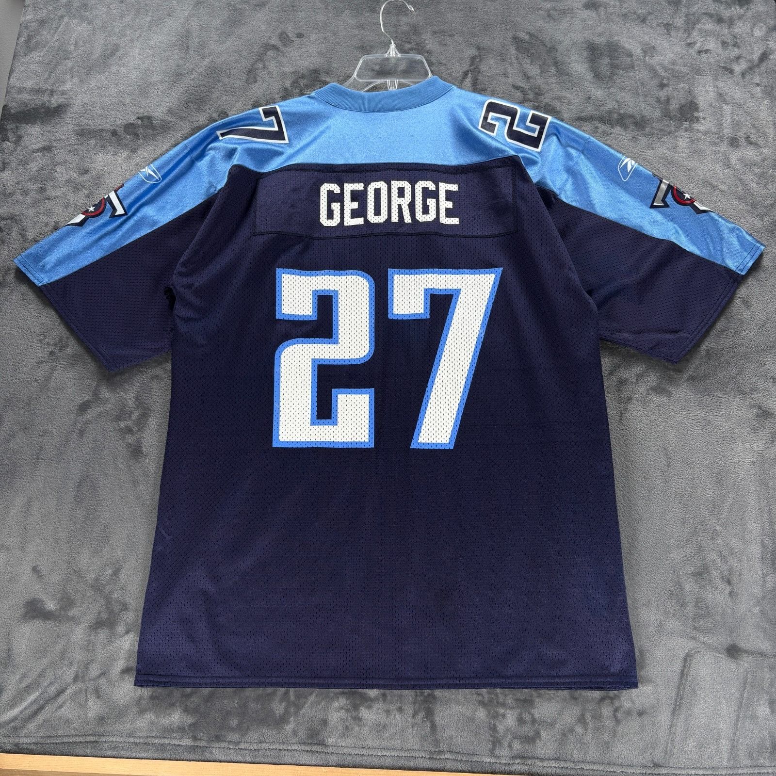 Reebok Reebok Titans Eddie George 27 Jersey Men L Blue NWT Vintage Size US L / EU 52-54 / 3 - 2 Thumbnail