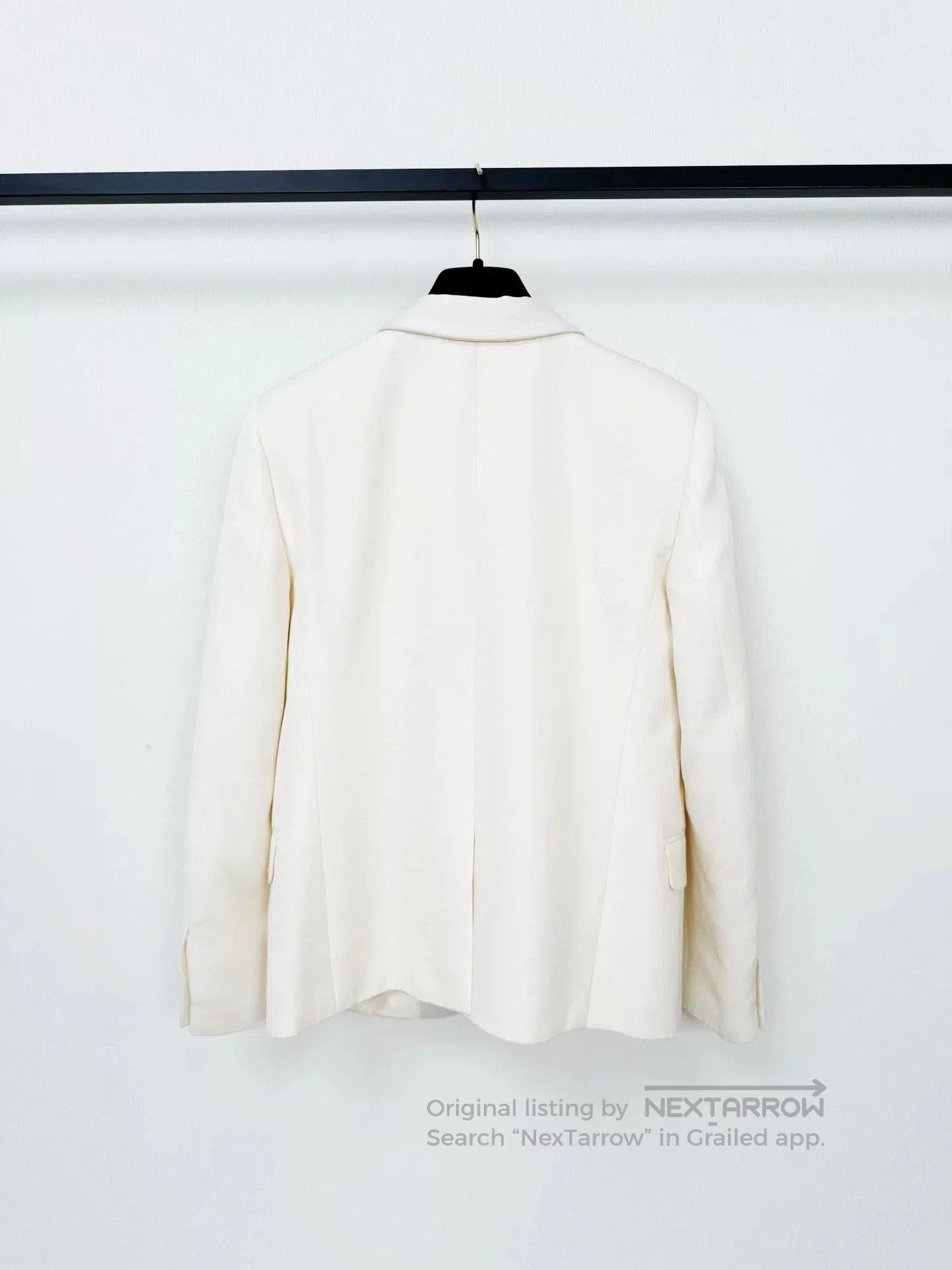 Saint Laurent Paris Saint Laurent White Wool Single-Button Blazer. Size S / US 4 / IT 40 - 6 Thumbnail