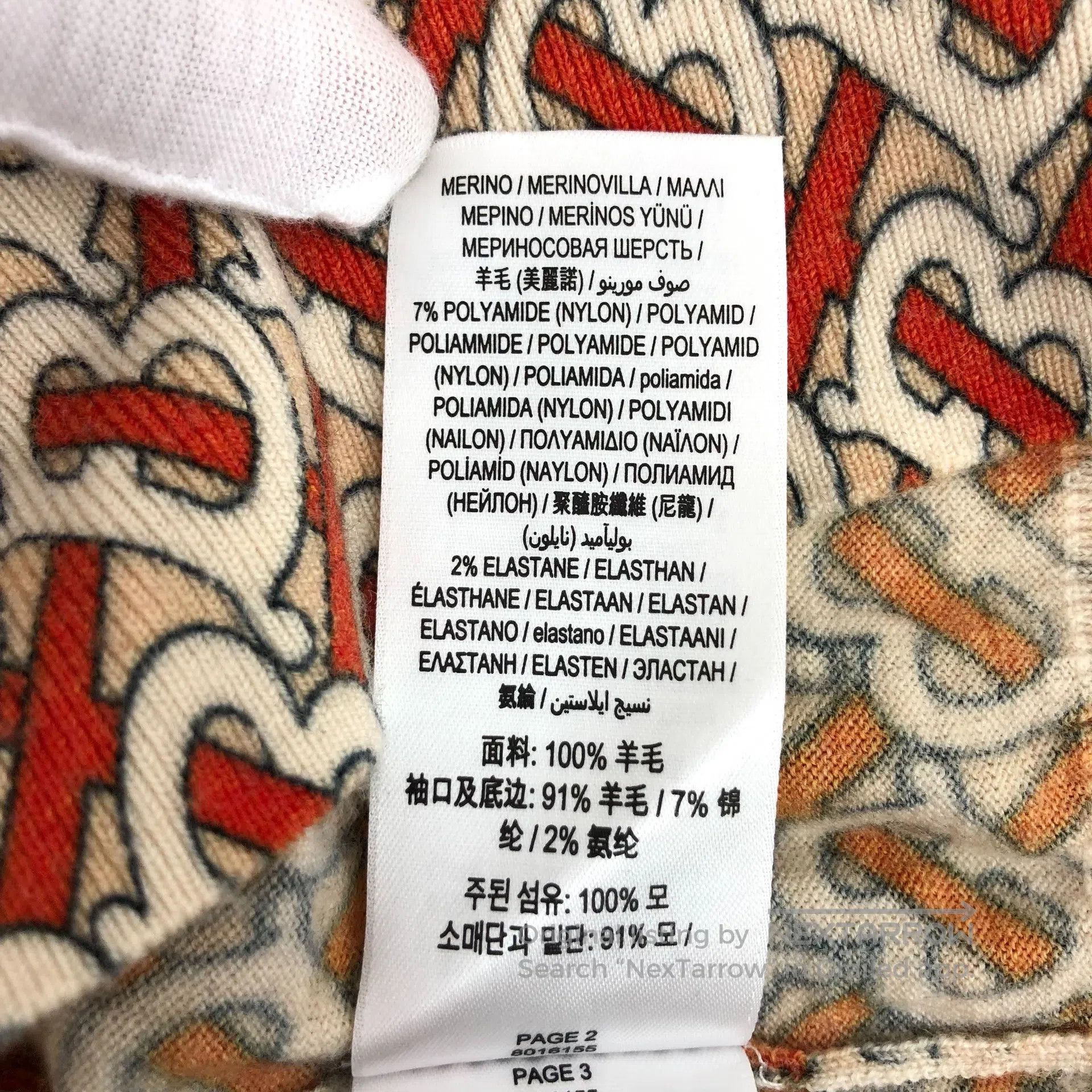 Burberry Burberry Color-block Tb letter full-print wool round-neck Size US M / EU 48-50 / 2 - 8 Thumbnail