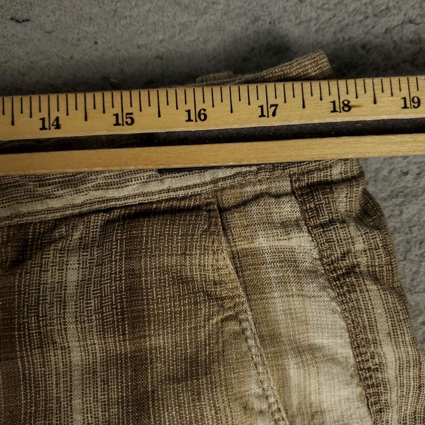 Tommy Bahama Tommy Bahama Shorts Mens Size 36 Brown Plaid Linen Casual Flat Front Chino Size US 36 / EU 52 - 4 Thumbnail