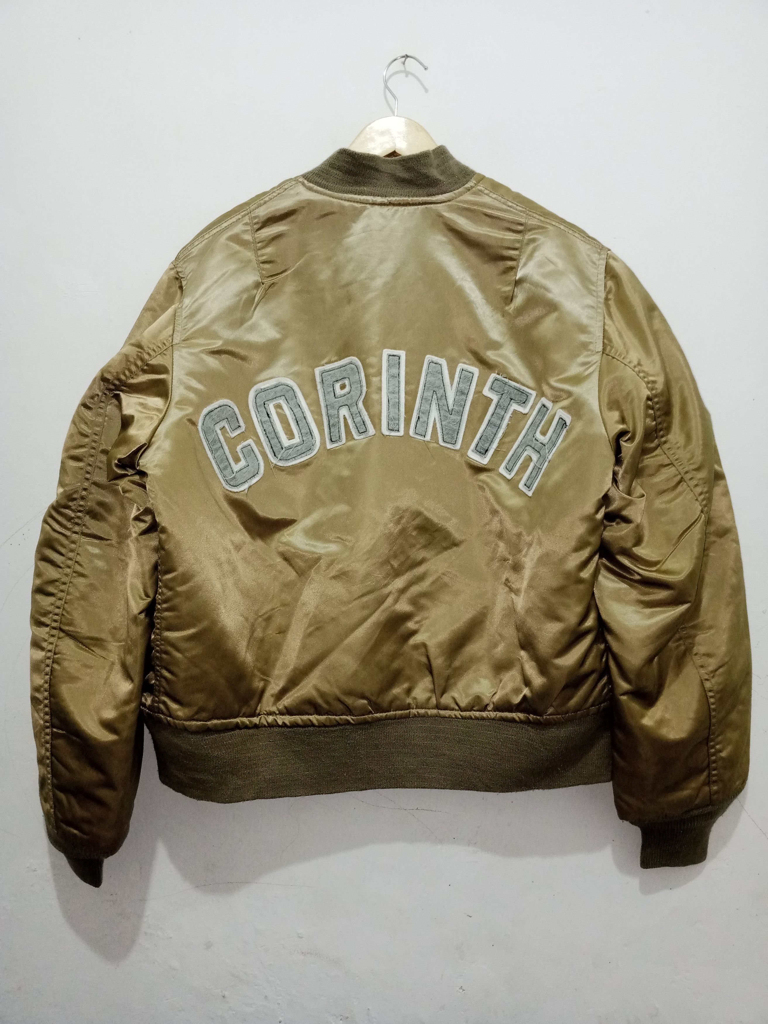CORINTH MFG USA製 MA-1ジャケット フライトジャケット Corinth Mfg Co MA-1 Flight Jacket Brown Nylon Twill Medium