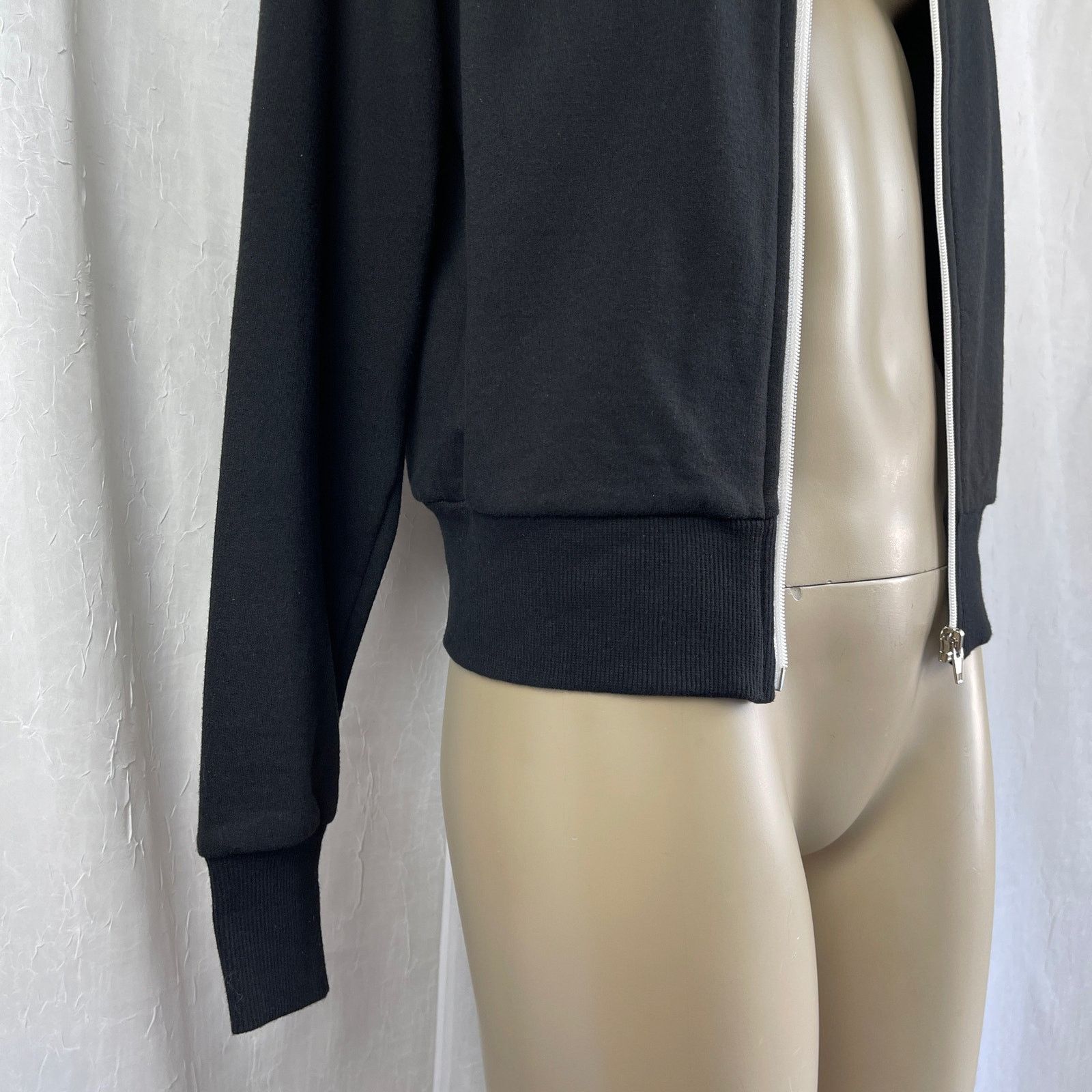 Forever 21 Black Sporty Track Jacket White Piping XXI Forever 21 Small Size S / US 4 / IT 40 - 7 Thumbnail