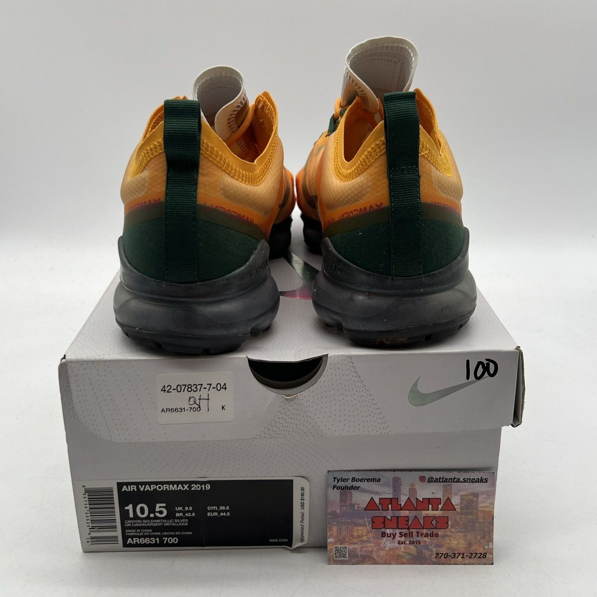 Nike Air VaporMax canyon gold Size US 10.5 / EU 43-44 - 3 Thumbnail