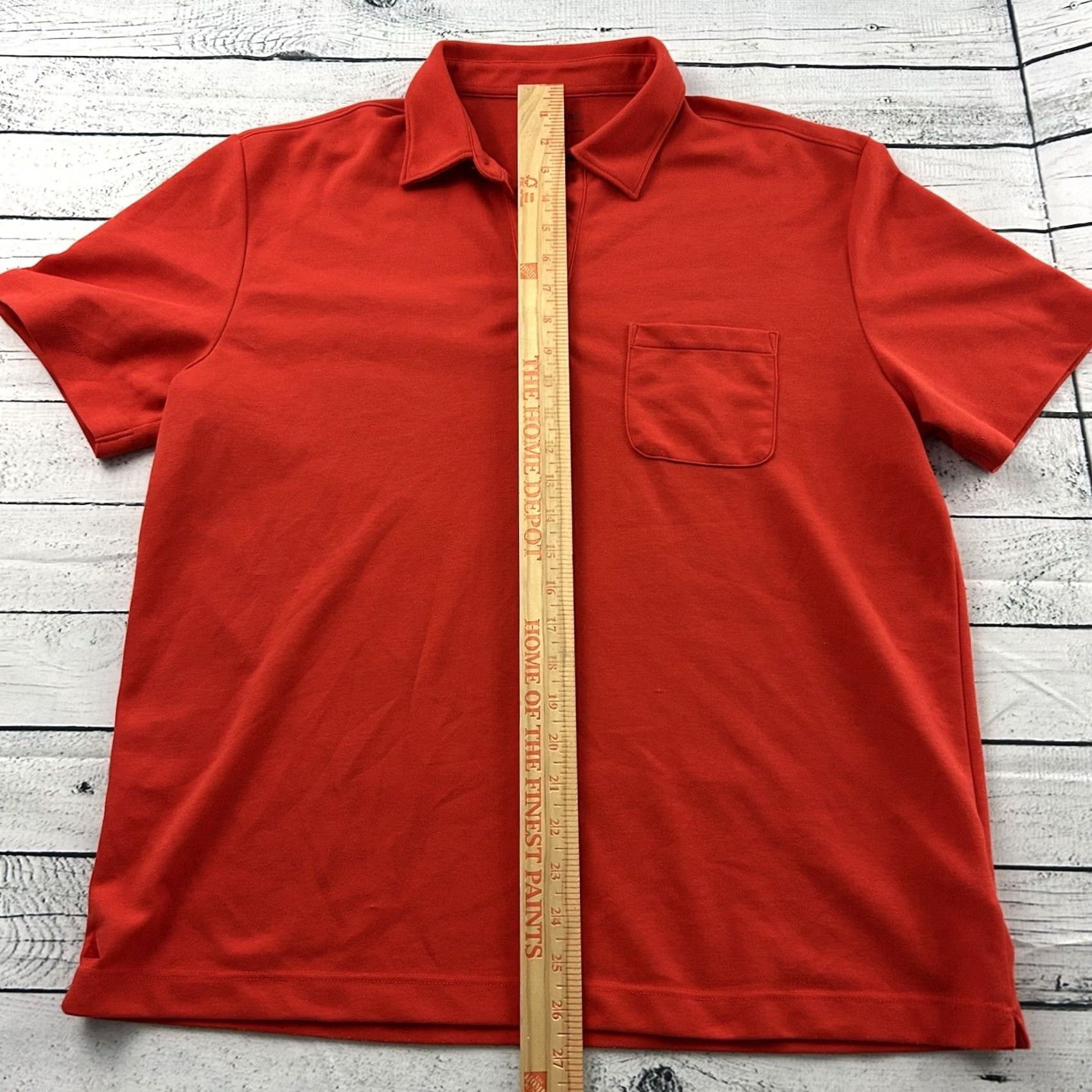 UNTUCKit UNTUCKit Short Sleeve Button-Up Polo Shirt Men's L Red Size US L / EU 52-54 / 3 - 4 Thumbnail