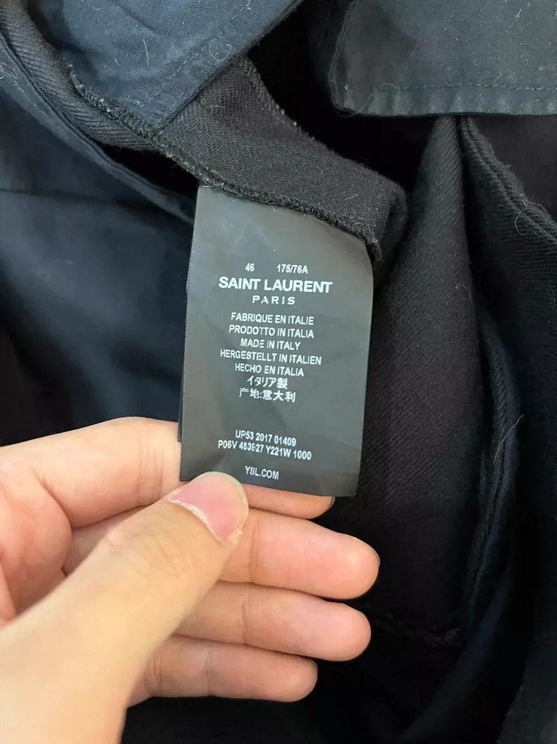 Yves Saint Laurent Yves Saint Laurent Saint Laurent Wool Trousers with Waistb Size US 44 / EU 60 - 4 Thumbnail