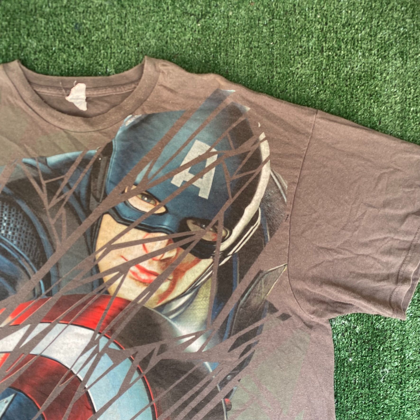 Marvel Comics Vintage Y2K Captain America Shirt Marvel Comic Movie Tee Size US XXL / EU 58 / 5 - 2 Thumbnail