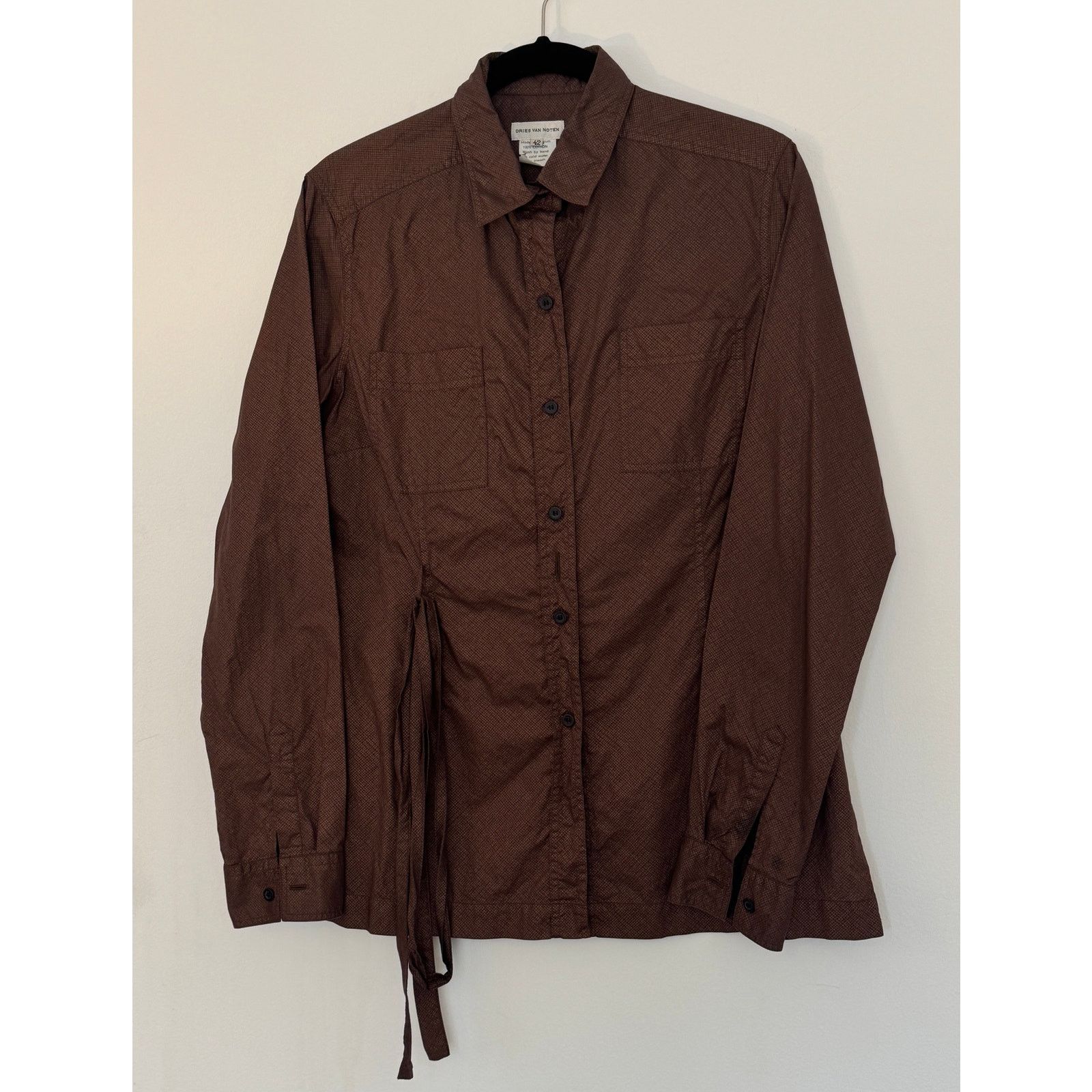 Dries Van Noten Lace Shirt Brown