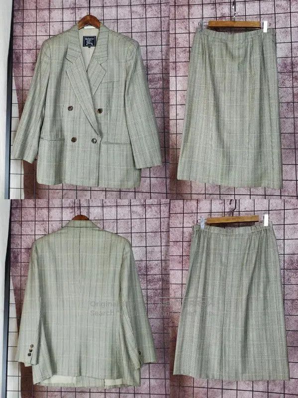 Burberry Burberry Green Check Wool Cardigan for Women. Size M / US 6-8 / IT 42-44 - 2 Thumbnail