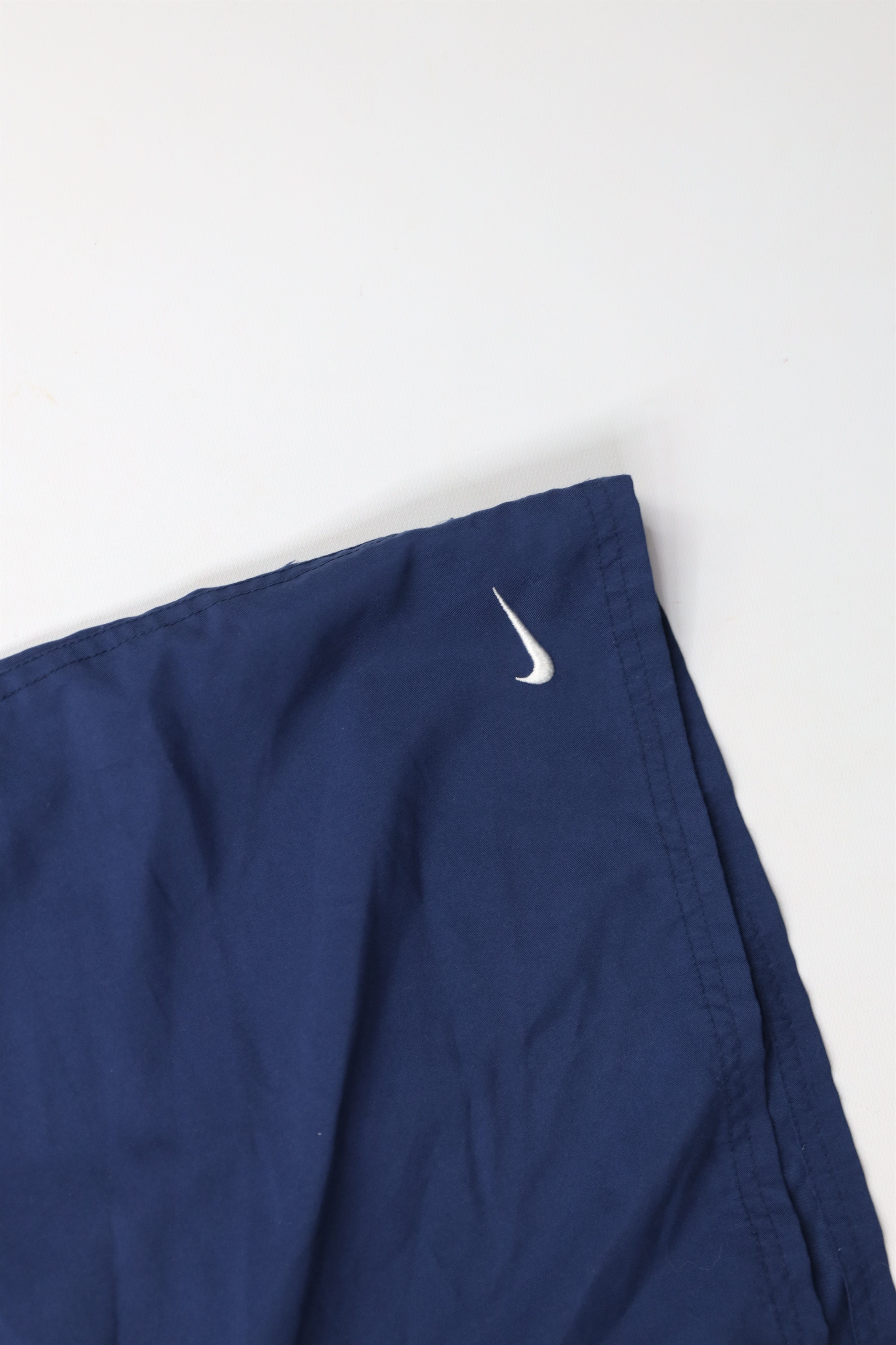 Nike × Vintage Vintage 90s Y2K Nike Scott Mini Swoosh Lined Shorts Navy Size US 34 / EU 50 - 5 Thumbnail