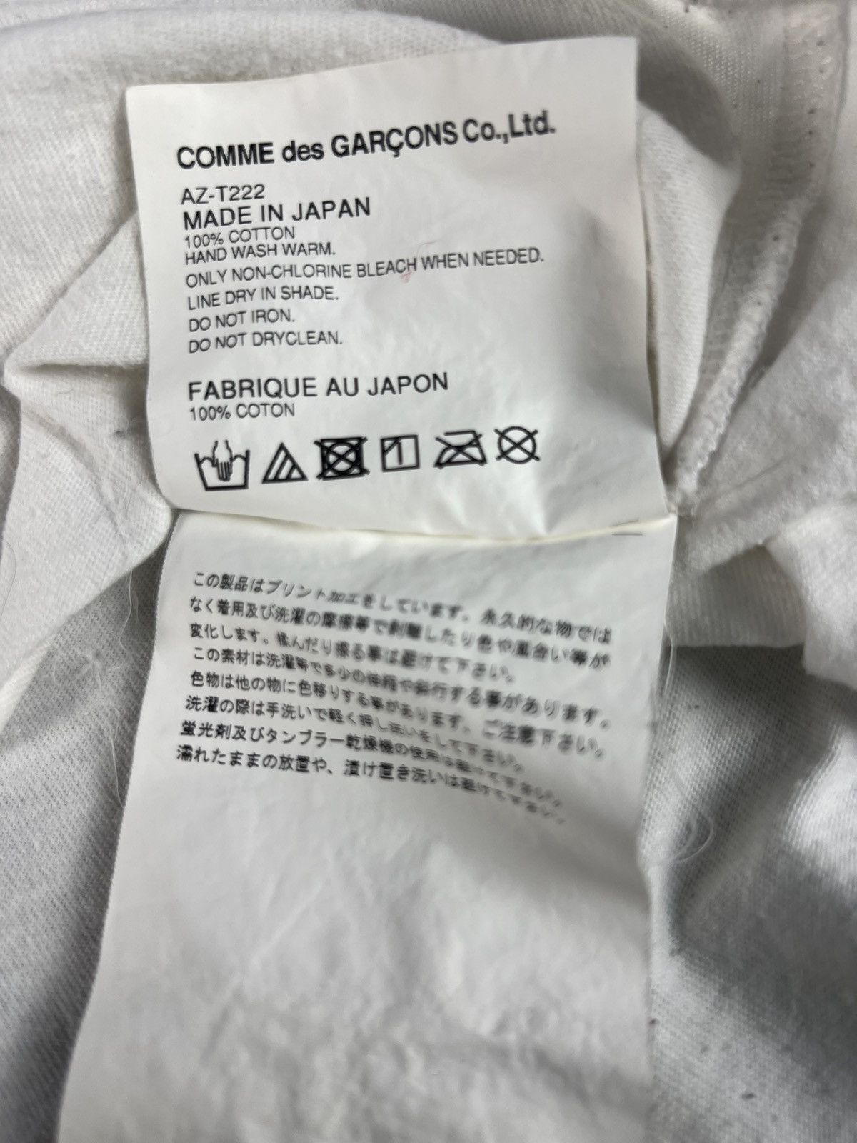 Comme des Garcons CDG PLAY Double Heart Tee (Front & Back) – Size XL (Fits L) Size US XL / EU 56 / 4 - 4 Thumbnail