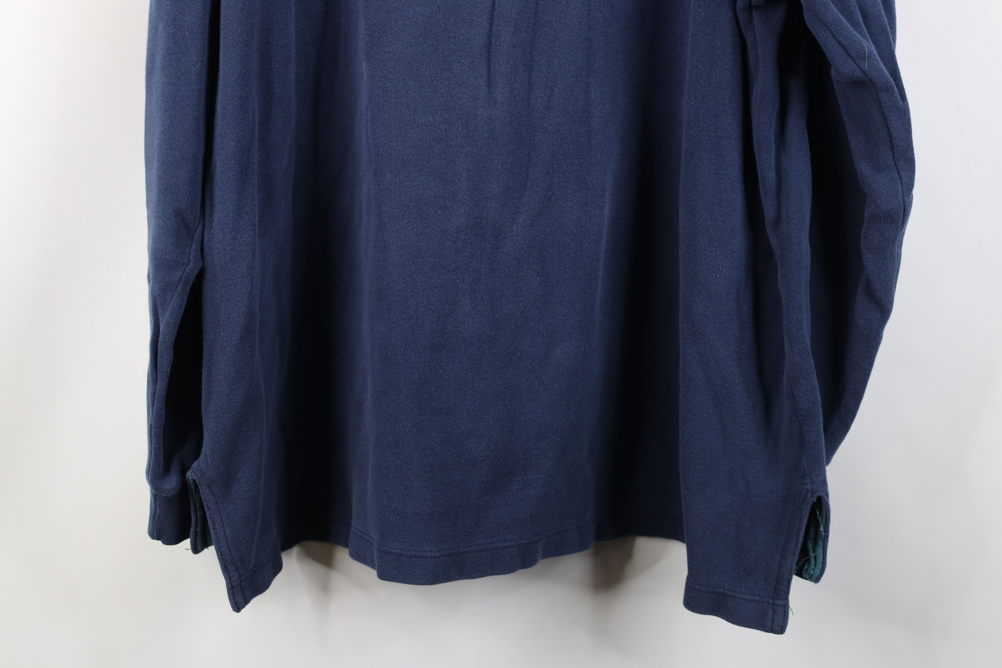 Vintage Vintage 90s Streetwear Long Sleeve Rugby Polo Shirt Blue Size US XL / EU 56 / 4 - 14 Thumbnail