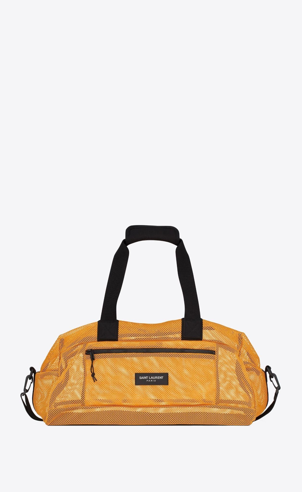 Saint Laurent Paris o1bcso1str1225 Size: OS/Slp Duffle In Mesh in Yellow Size ONE SIZE - 1 Thumbnail