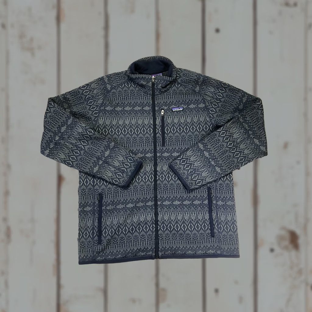 Patagonia Patagonia Jacket Mens XL Blue Better Sweater Fleece Full Zip Fair Isle Pattern Size US XL / EU 56 / 4 - 1 Thumbnail