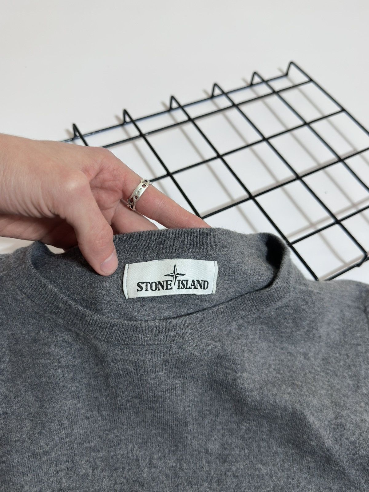 Stone Island Stone Island Grey Cashmere/Wool Crewneck Sweater Size US XXS / EU 40 - 5 Thumbnail