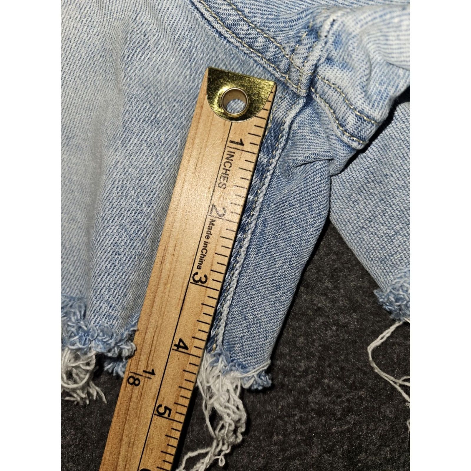 Ralph Lauren Lauren Ralph Shorts Womens 12 Blue Black Label Cut Off Women High Rise Stretch Size 34" / US 12 / IT 48 - 5 Thumbnail