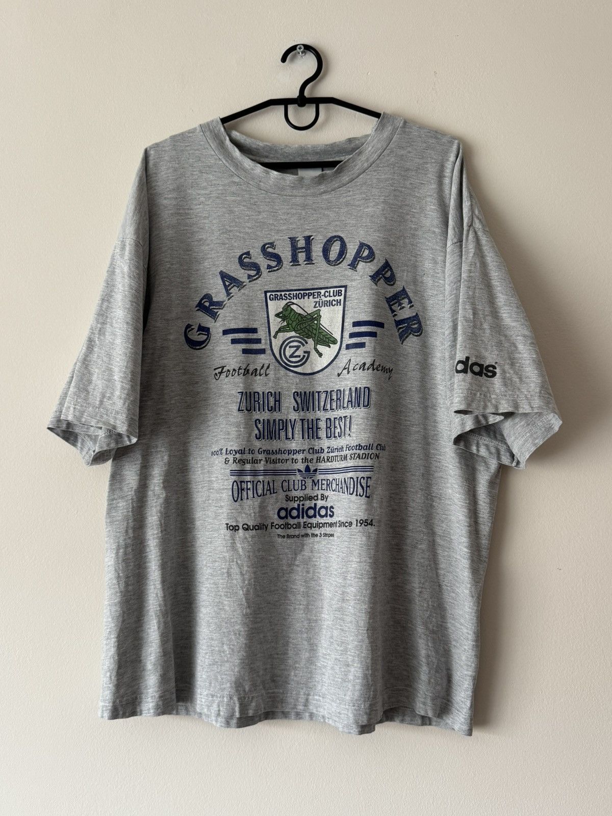 Adidas 🔥ADIDAS GRASSHOPPER ZURICH CLUB MERCH T-SHIRT FUSBALL 90s Size US XL / EU 56 / 4 - 1 Thumbnail